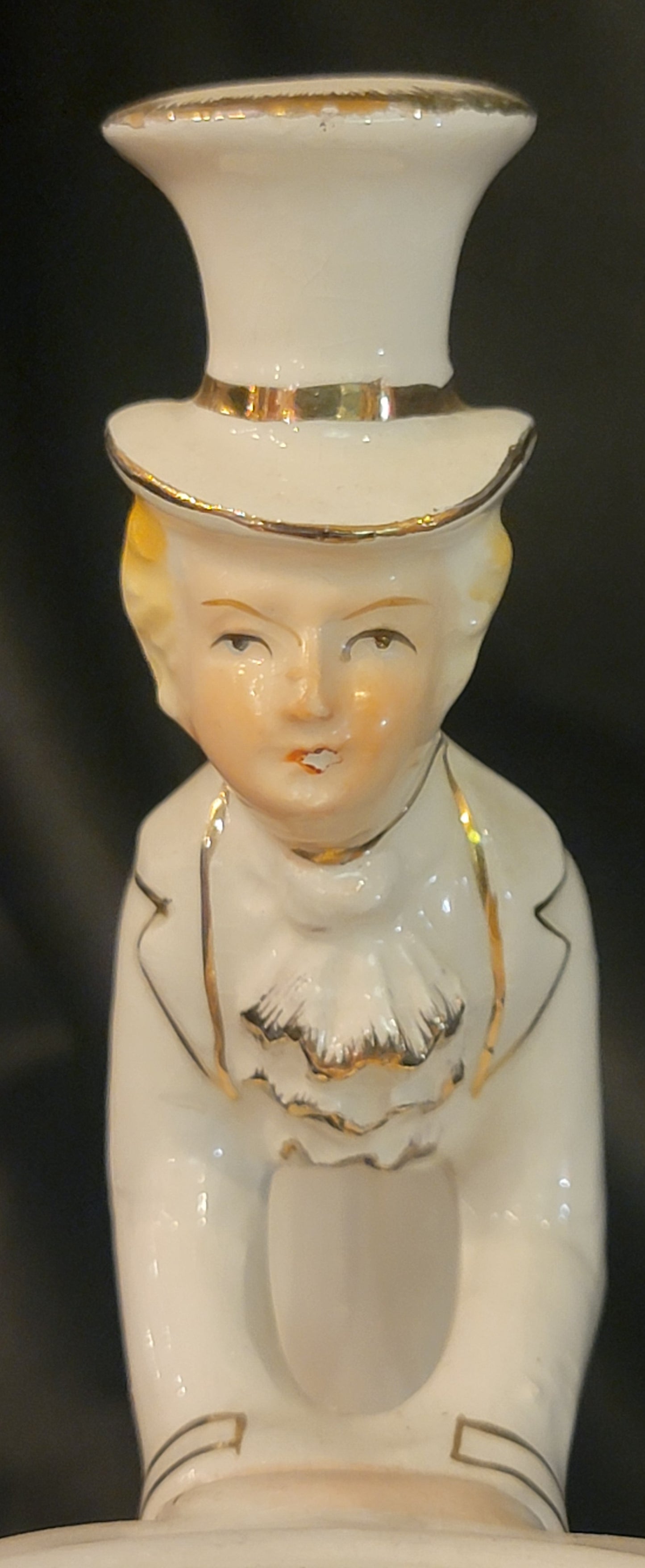 Vintage Betson Japan Victorian Lady And Butler Musical Teapot As Is