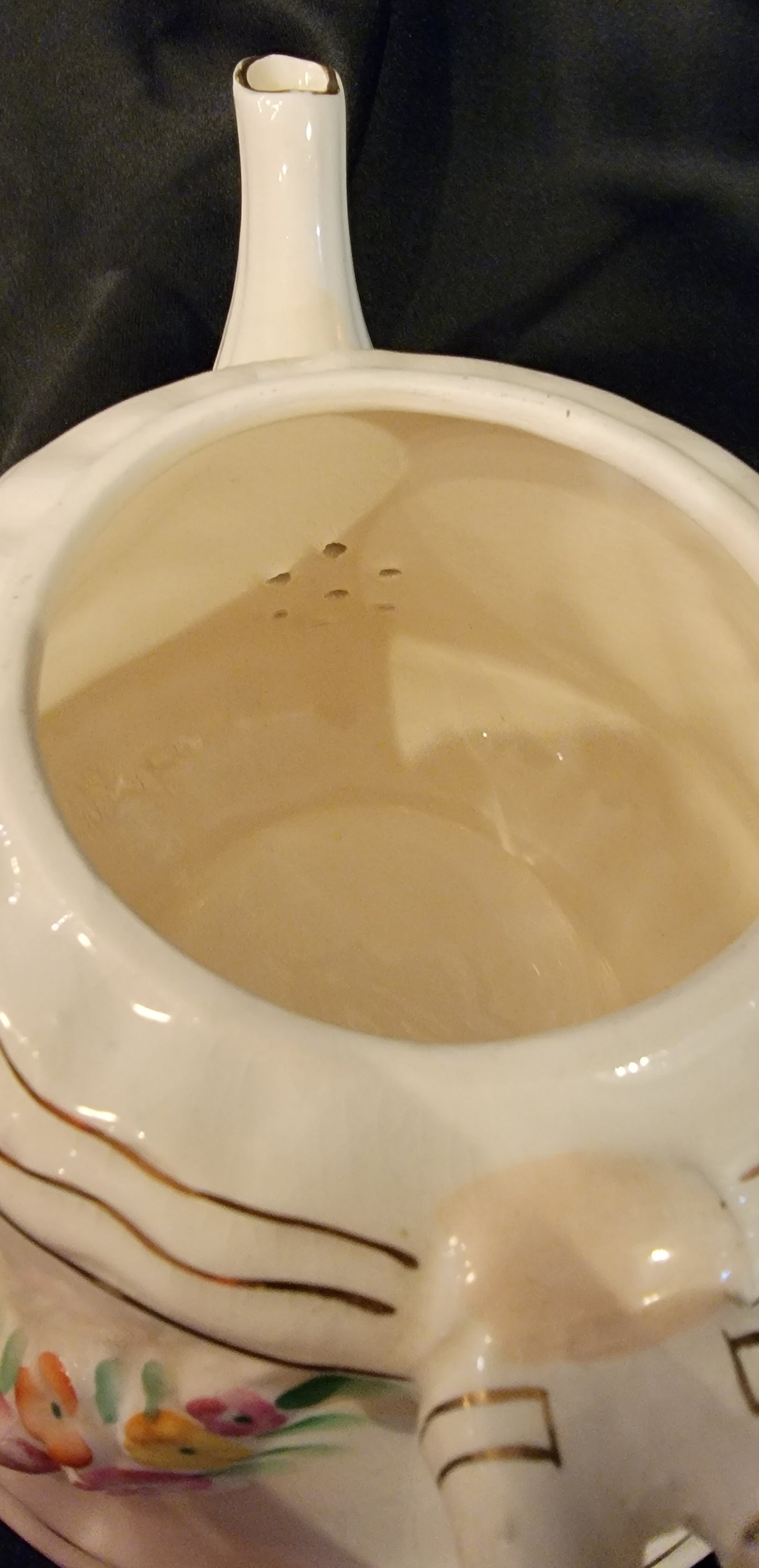 Vintage Betson Japan Victorian Lady And Butler Musical Teapot As Is