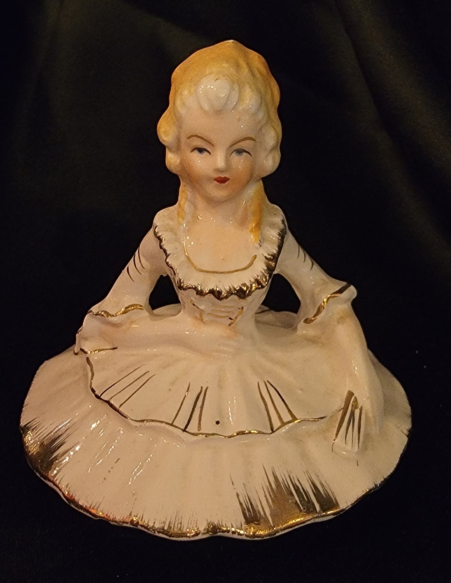 Vintage Betson Japan Victorian Lady And Butler Musical Teapot As Is