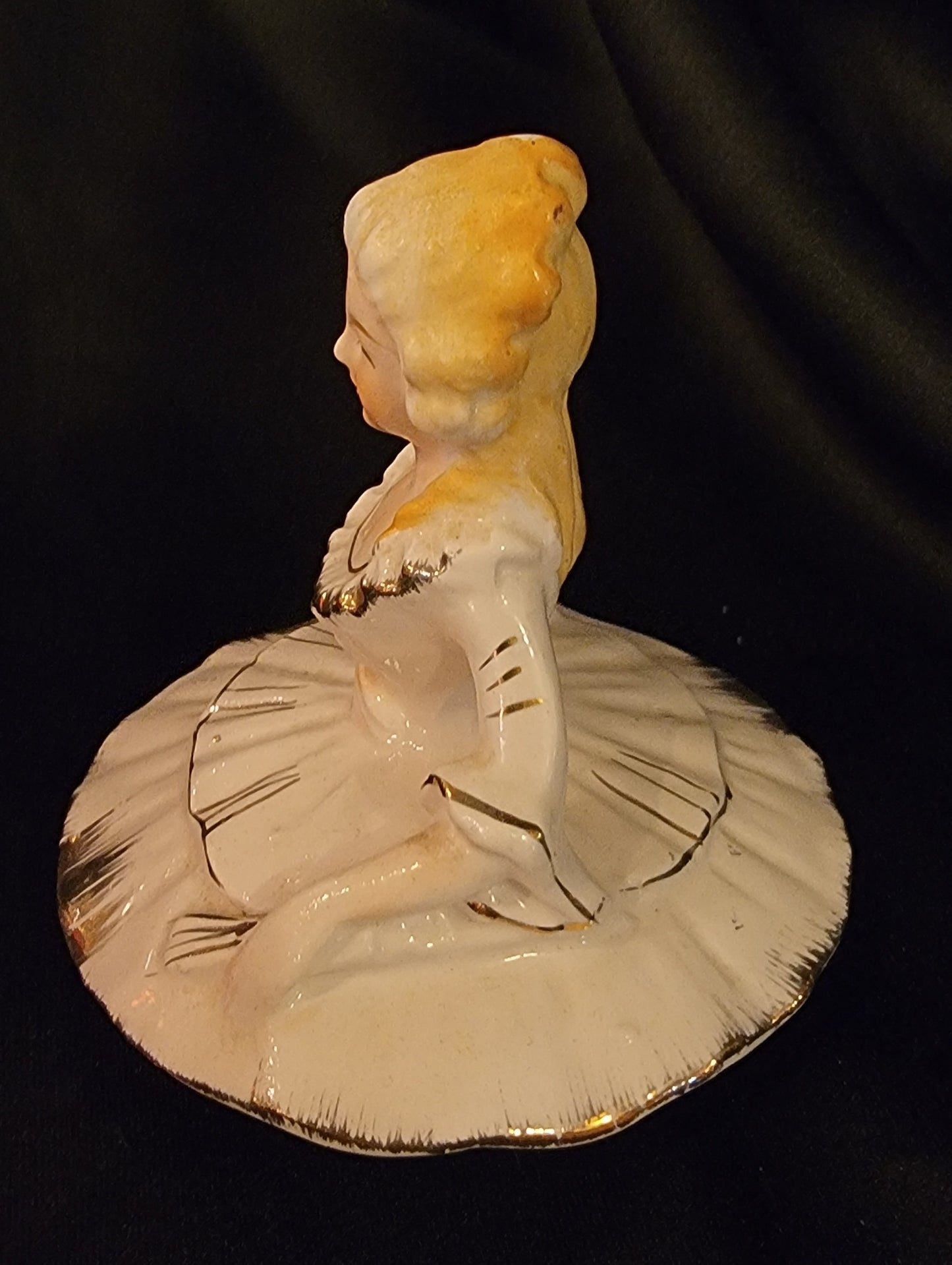 Vintage Betson Japan Victorian Lady And Butler Musical Teapot As Is