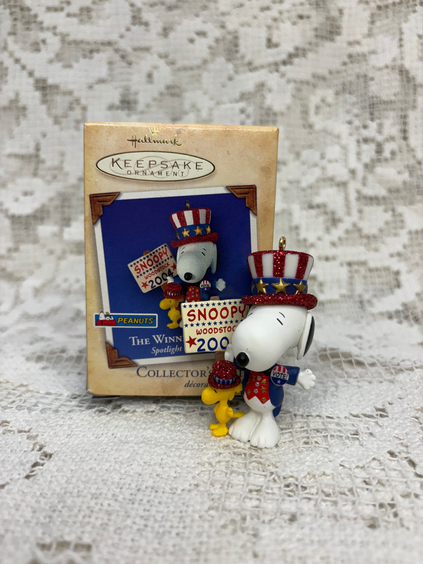 2004 Hallmark Snoopy “The Winning Ticket” Keepsake Ornament