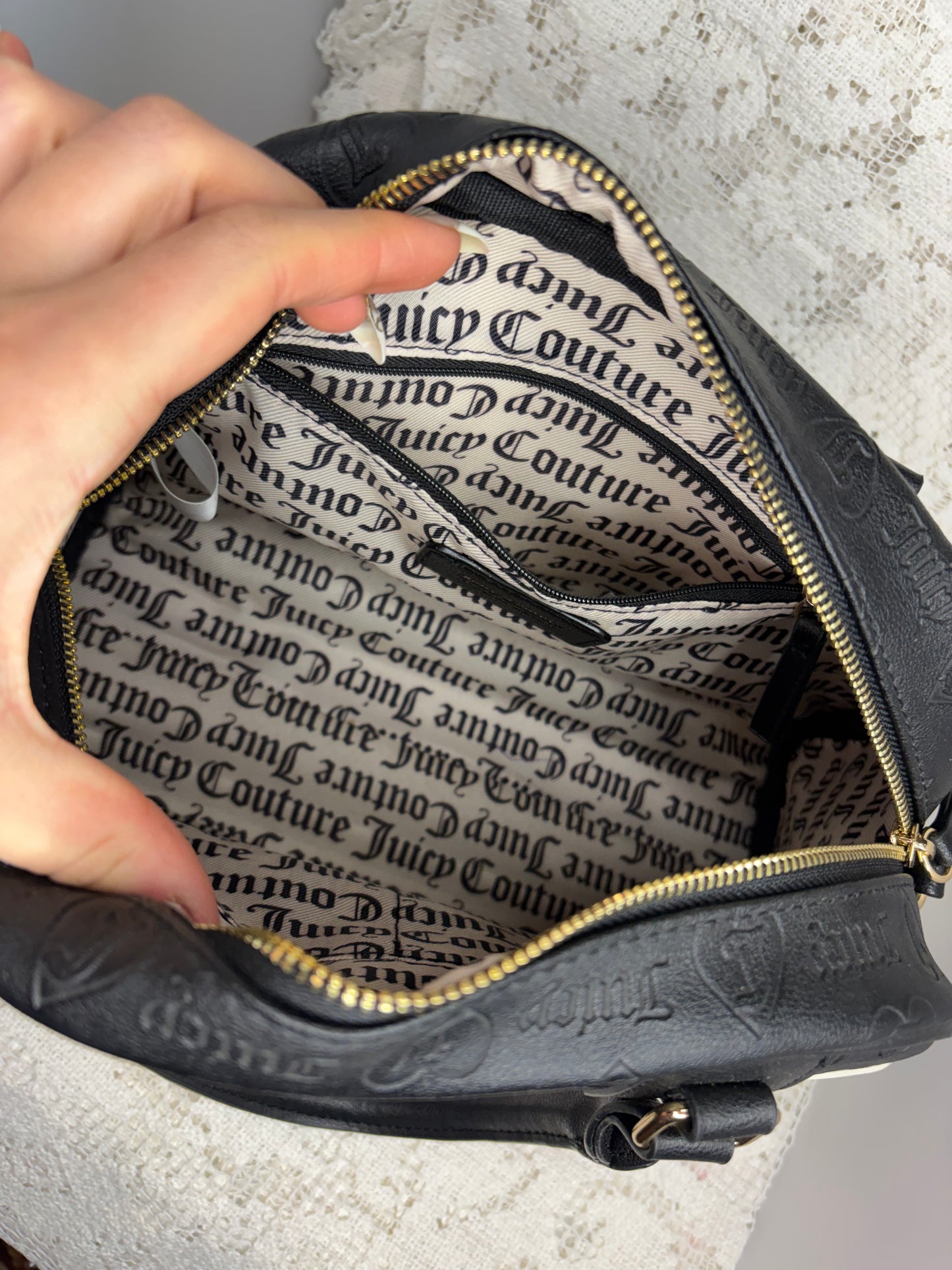 Juicy Couture Fashionista Licorice Bowler bag