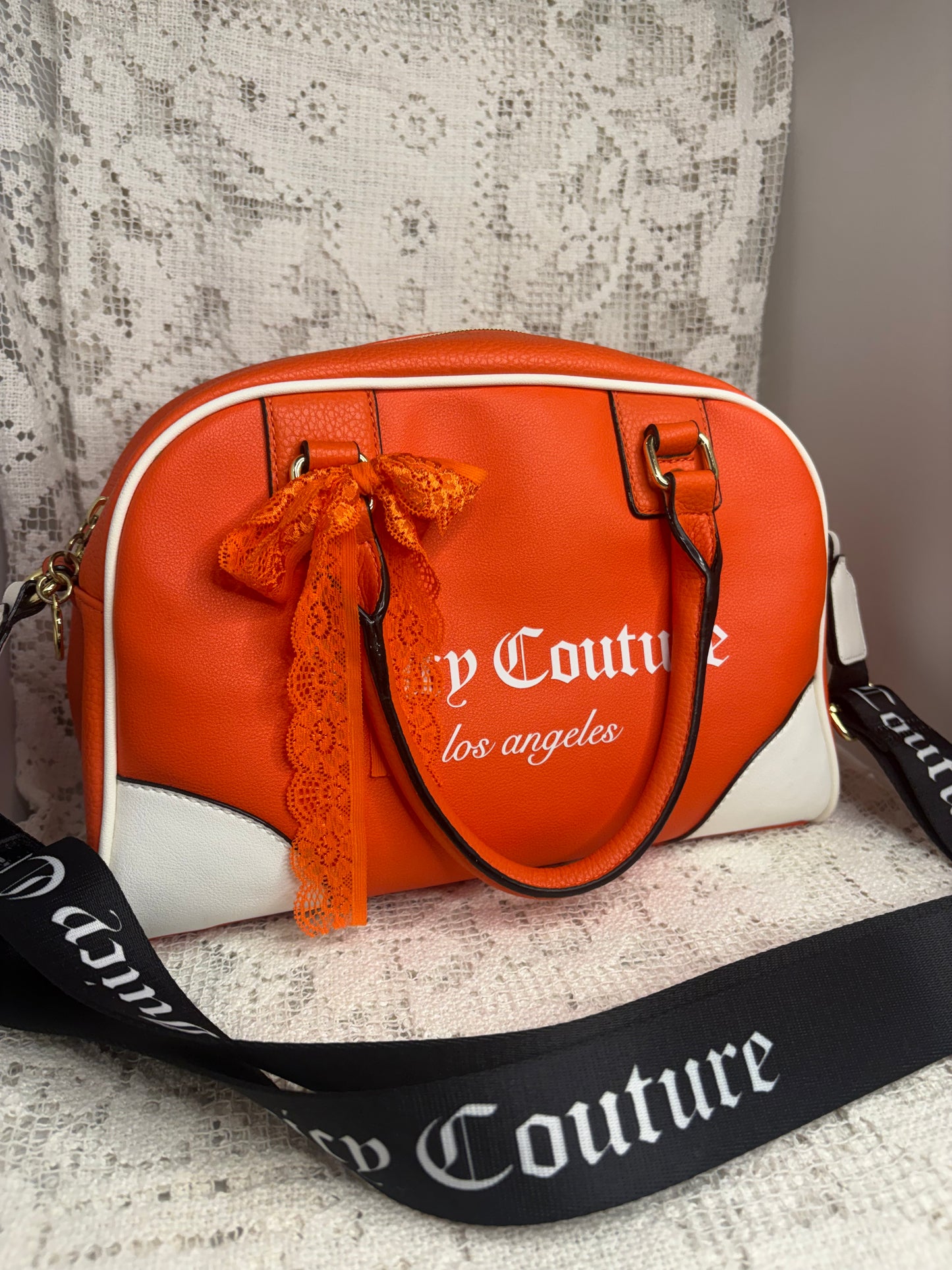Juicy Couture Orange Bowler Purse