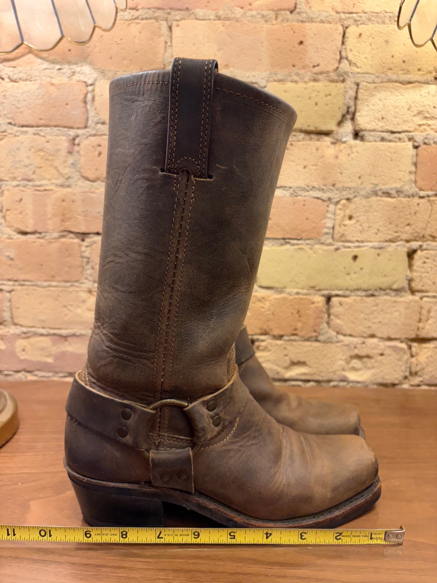 FRYE Buckle Harness Motorcycle Boots 6