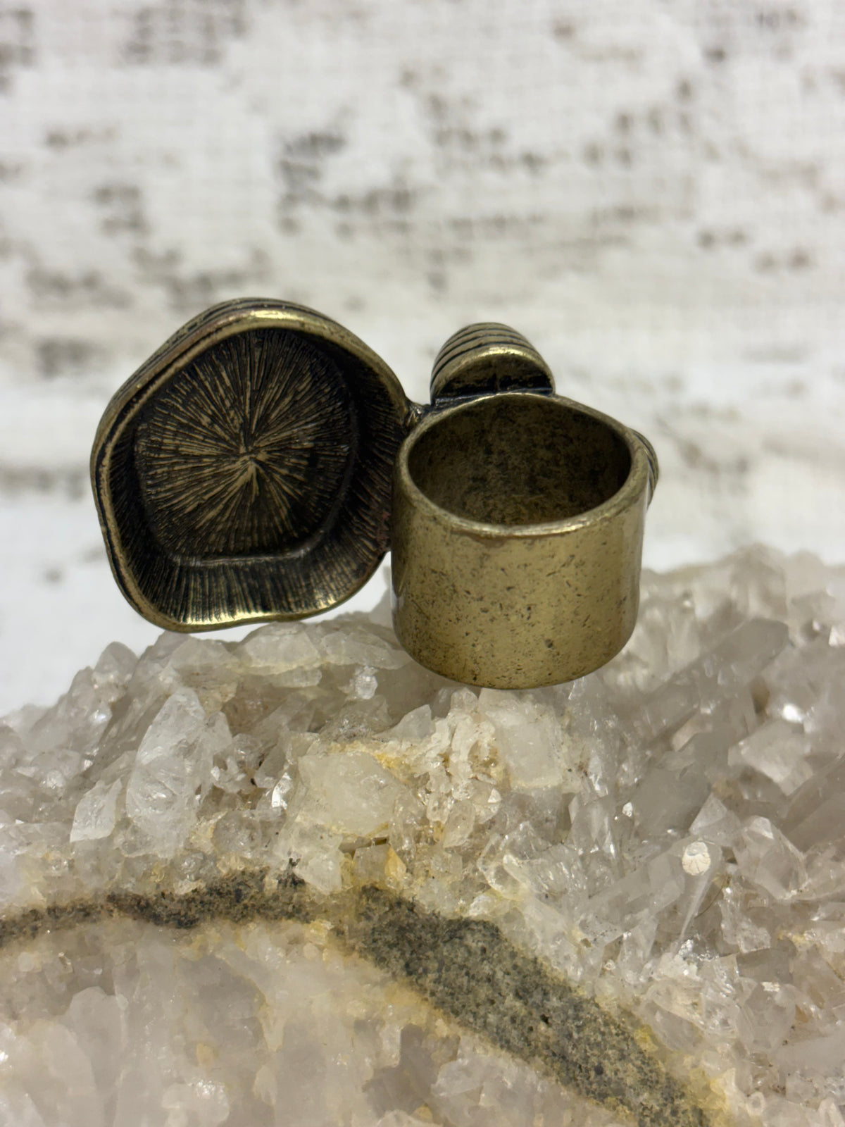 Asymmetrical Artisan Brass ring size 6.5