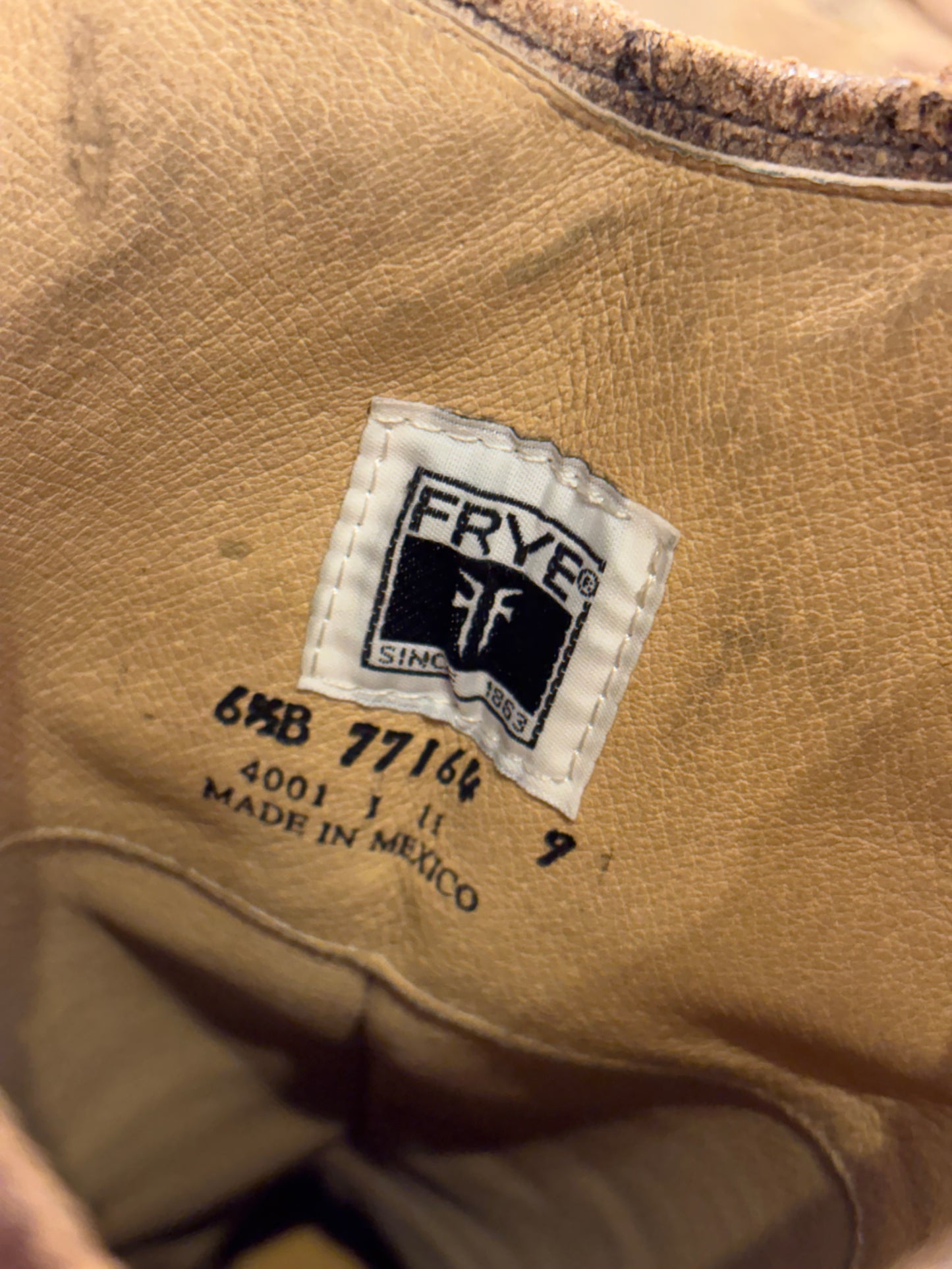 FRYE Melissa Bulton Brown Riding Boots 6 1/2