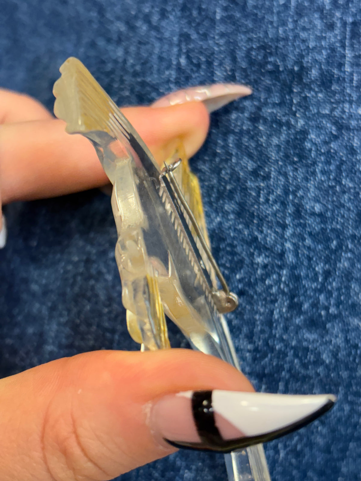 Mid Century Lucite Goose Brooch