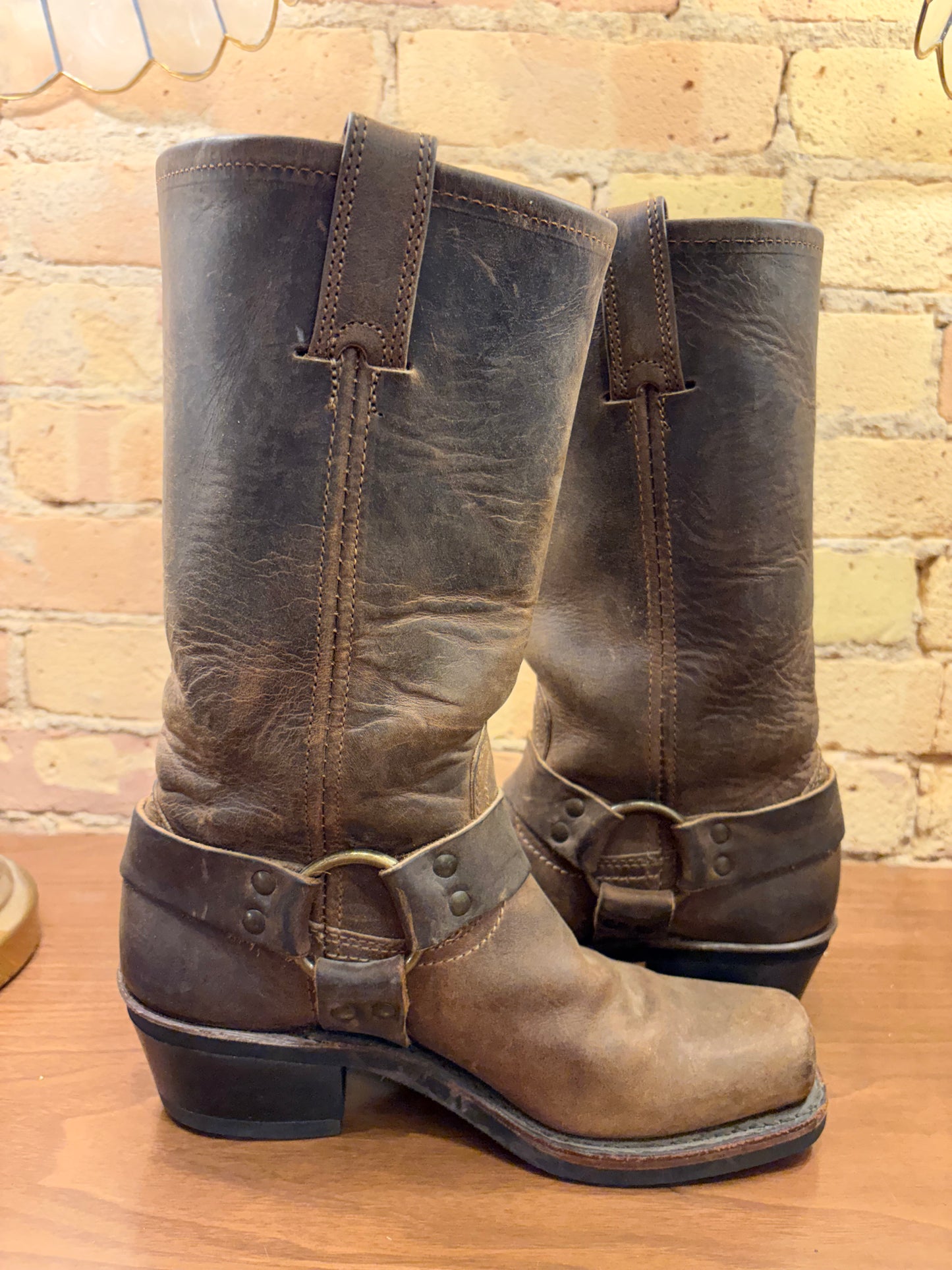 FRYE Buckle Harness Motorcycle Boots 6