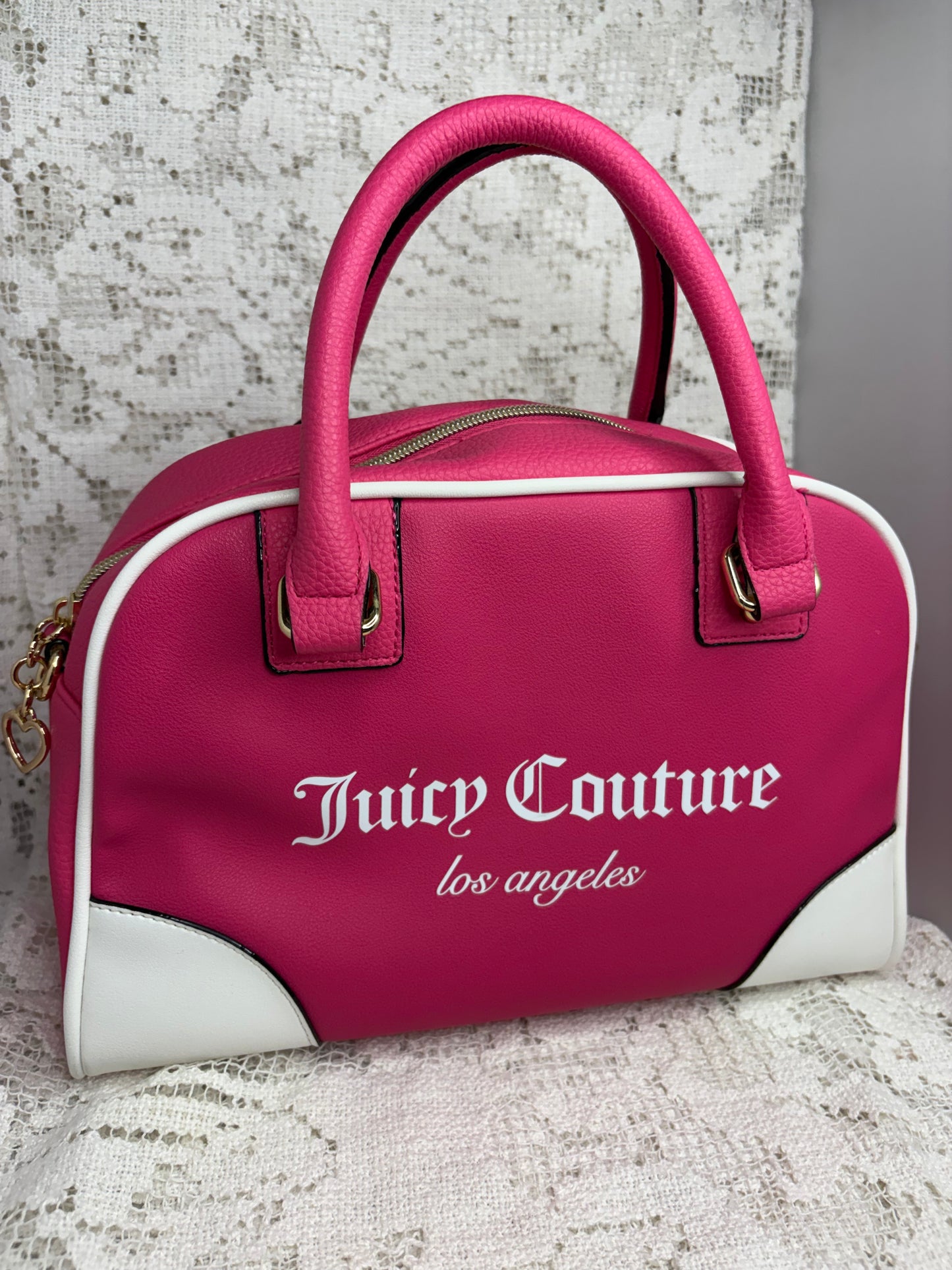 Juicy Couture Fashionista Bowler Pink Bag