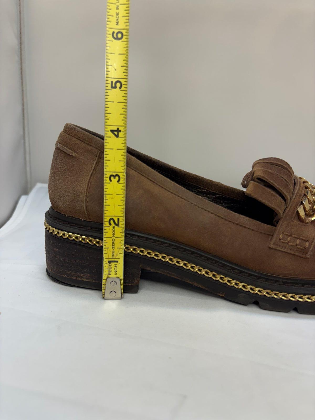 Stuart Weitzman Bmoc Chain & Suede Loafers