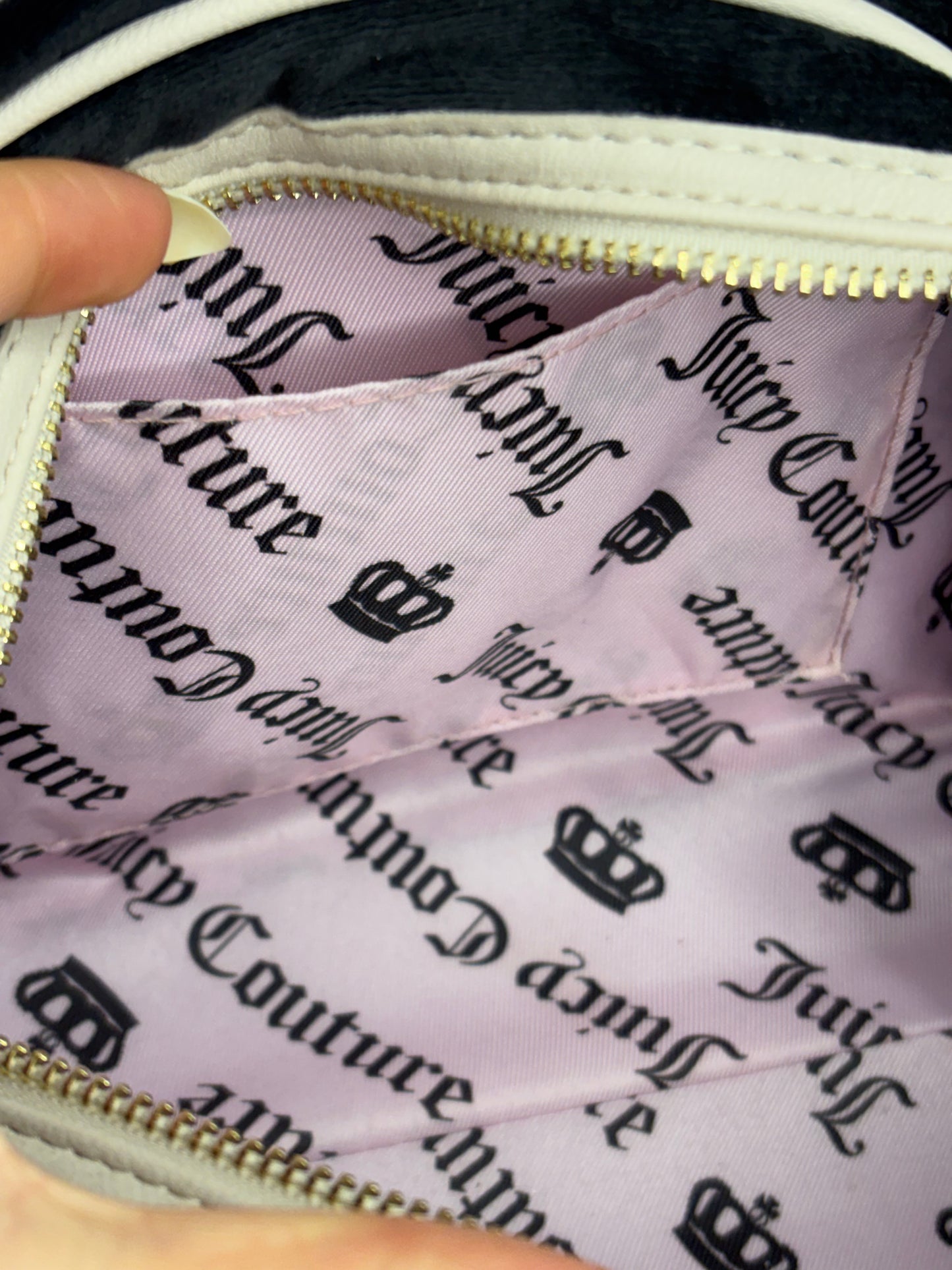 Juicy Couture Black Velour Purse