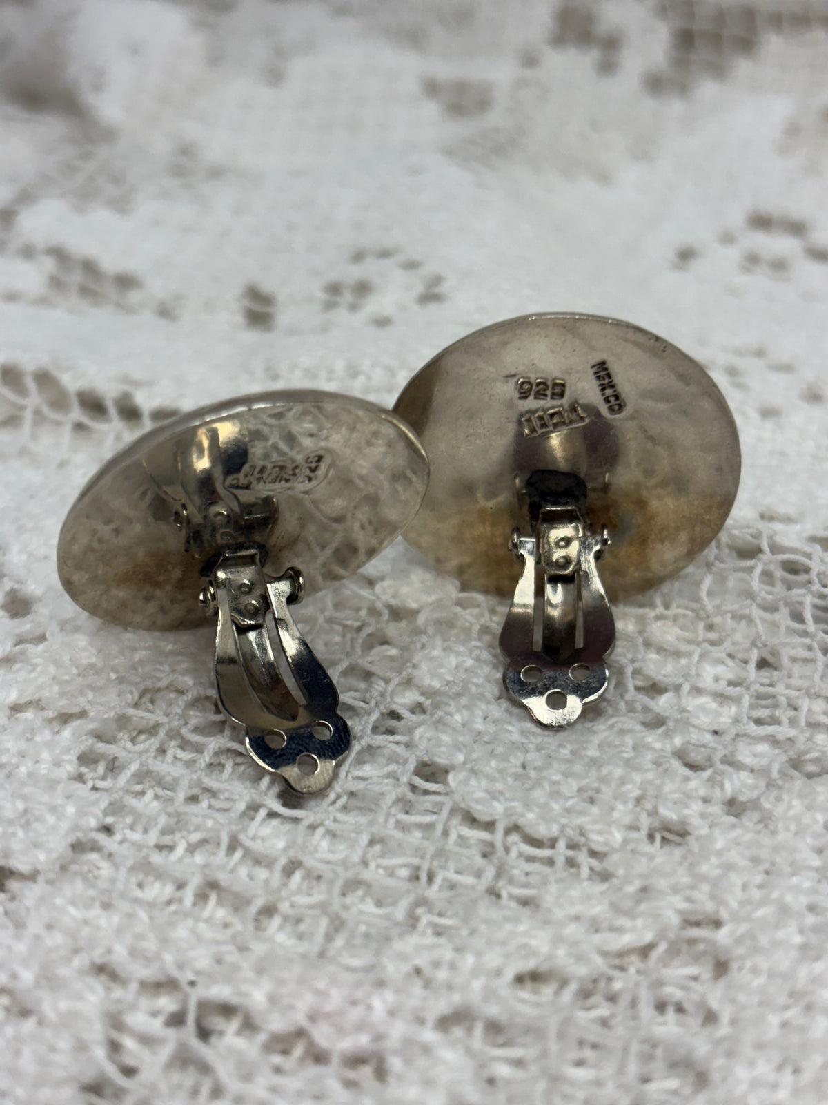 Taxco 925 Sterling Silver Clip on Earrings