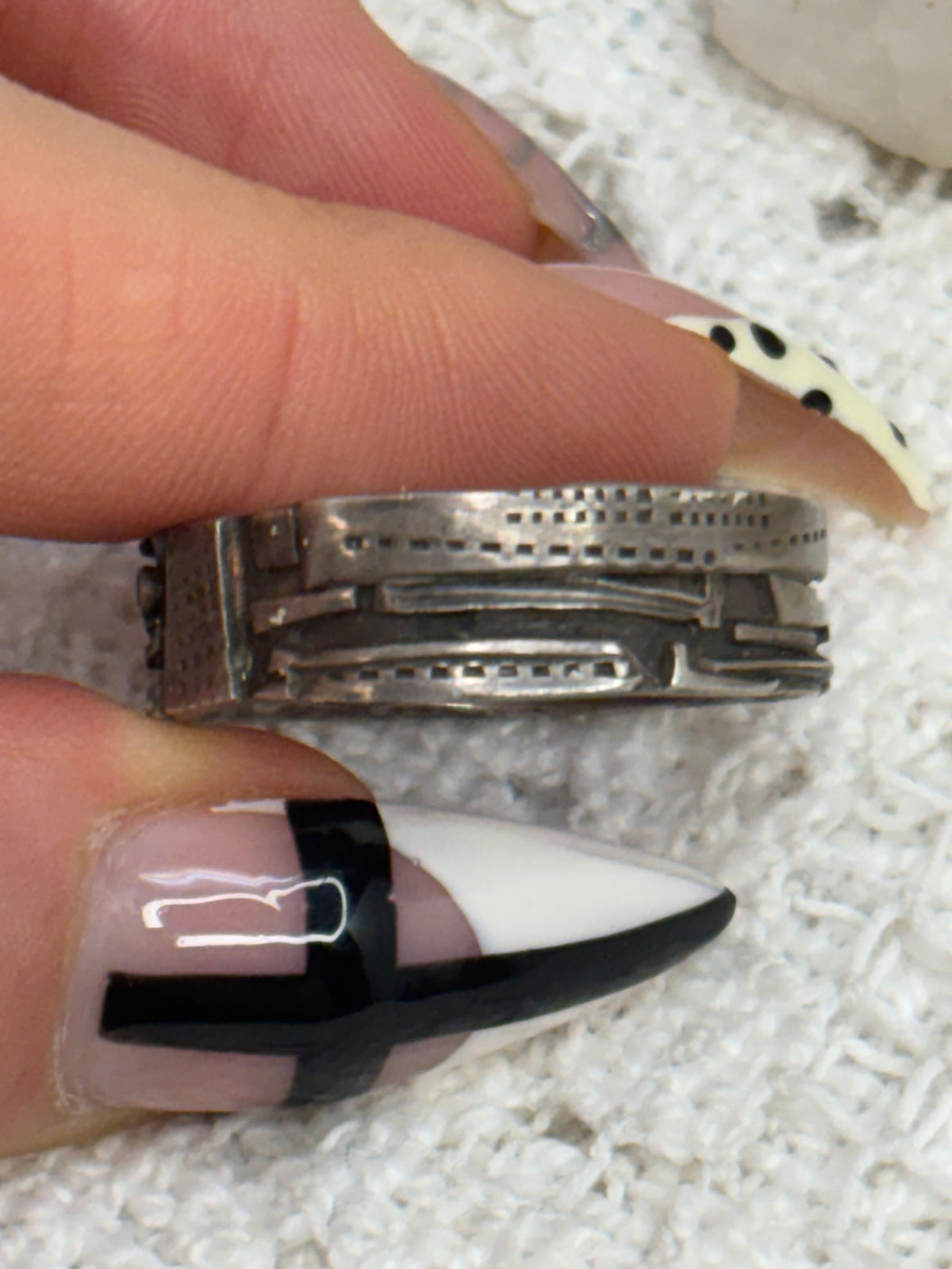 Vintage Signed Candy Sterling Men’s 14.5 sized ring