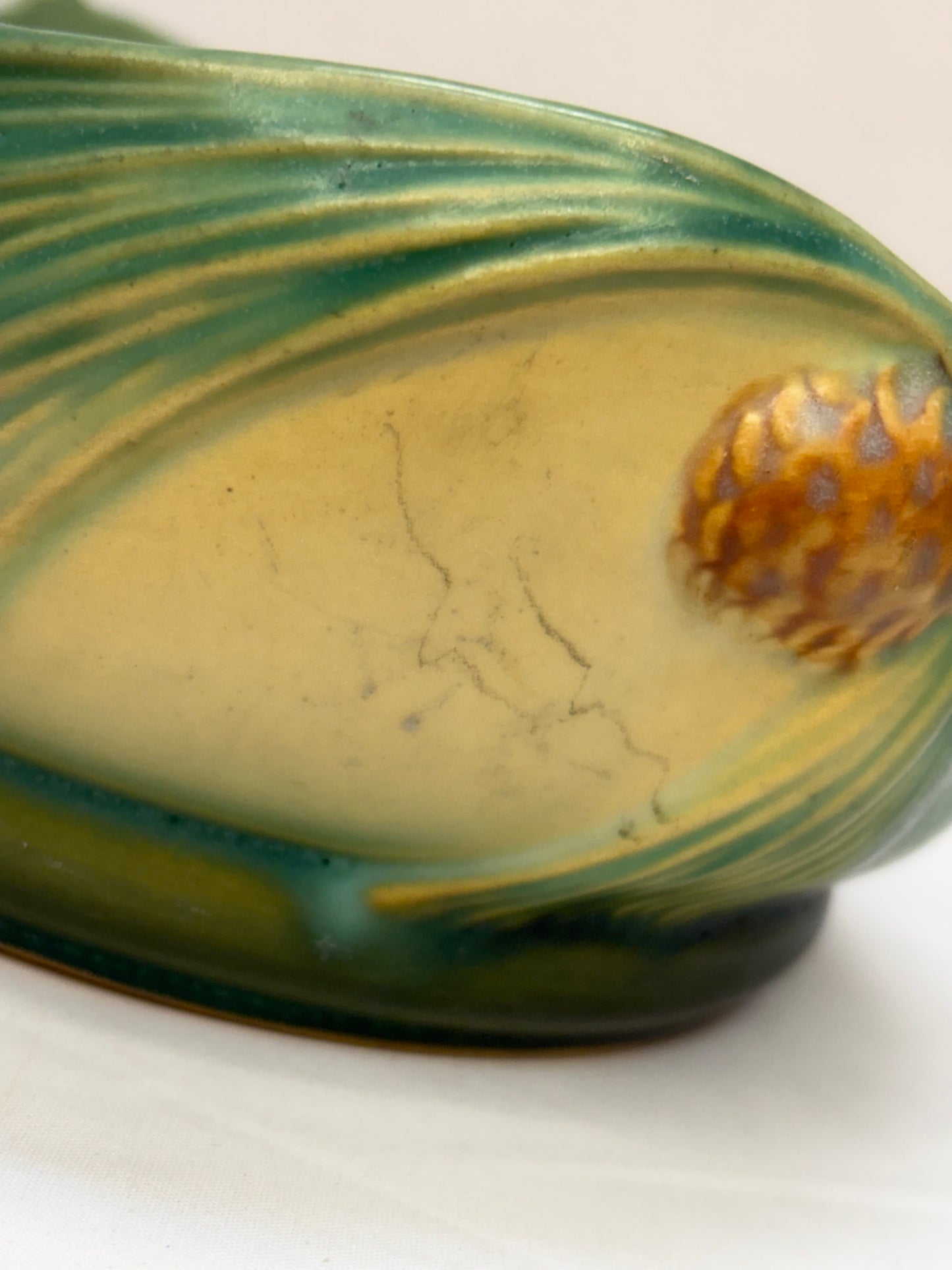 Vintage Roseville Pottery Pinecone Art Pottery Bowl