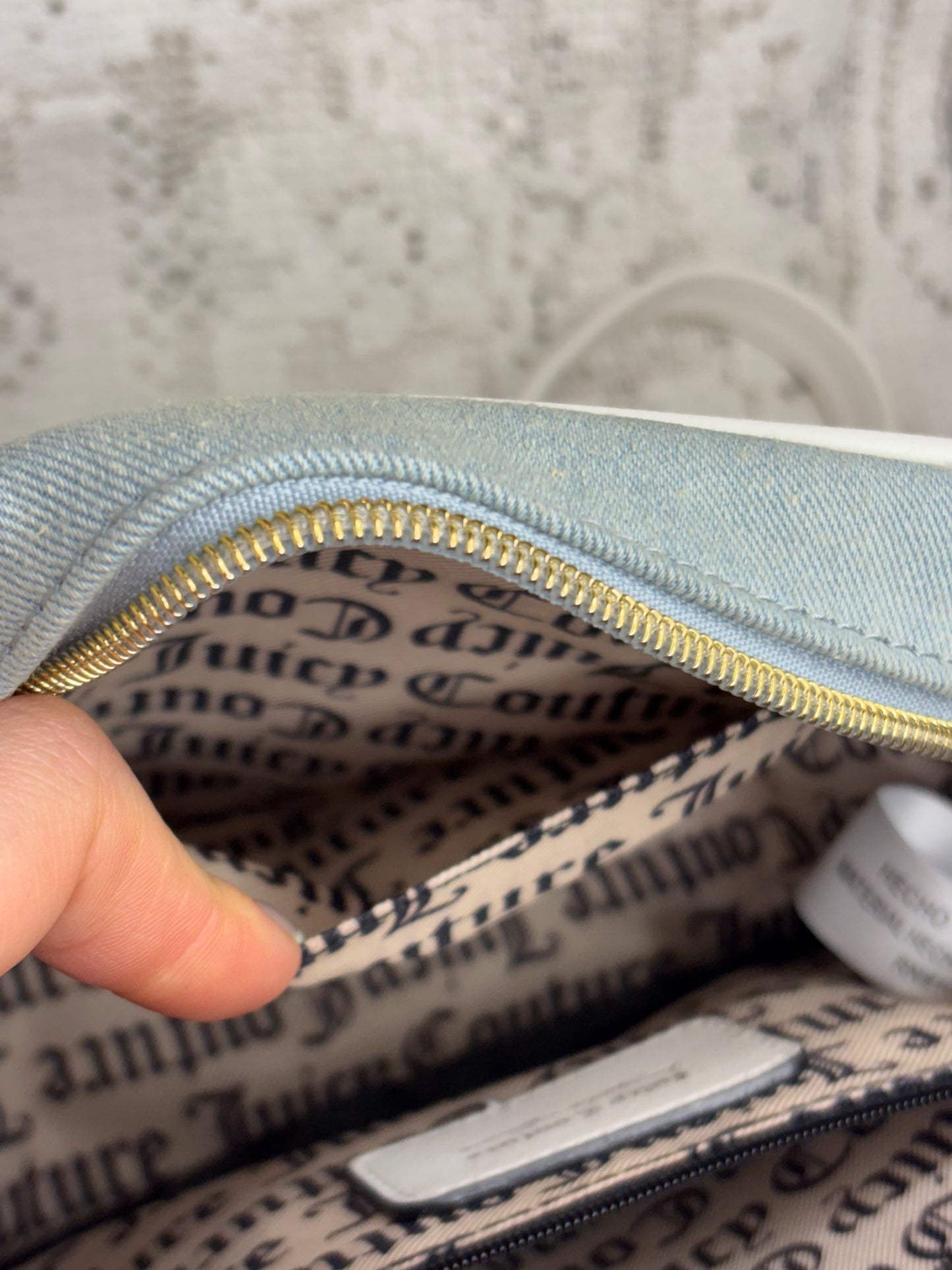 Juicy Couture Washed Denim Purse