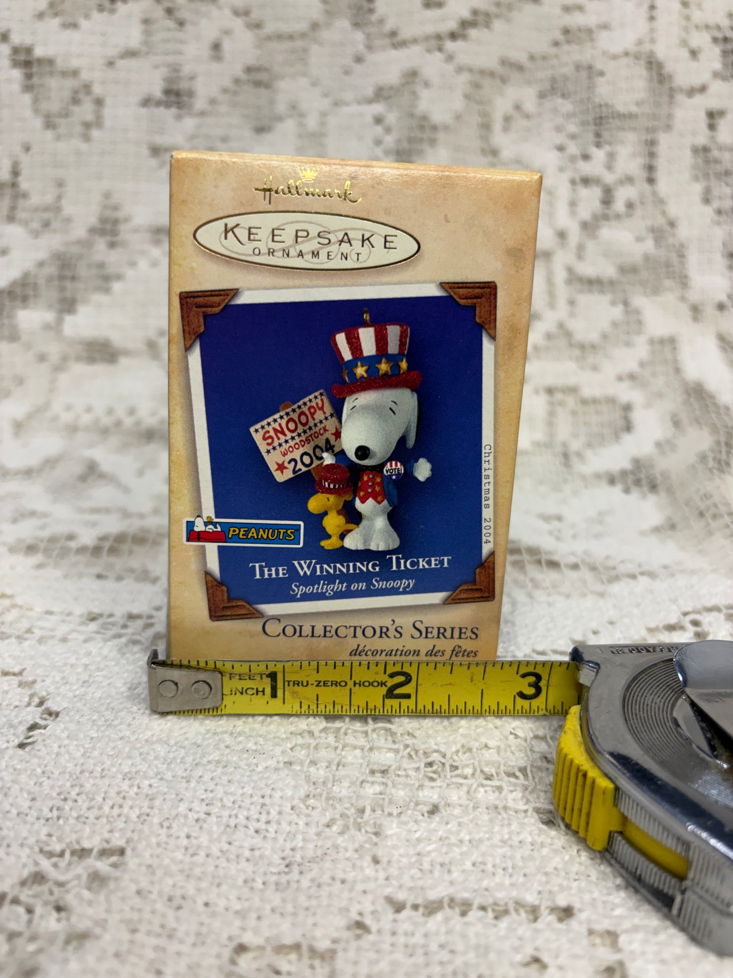 2004 Hallmark Snoopy “The Winning Ticket” Keepsake Ornament
