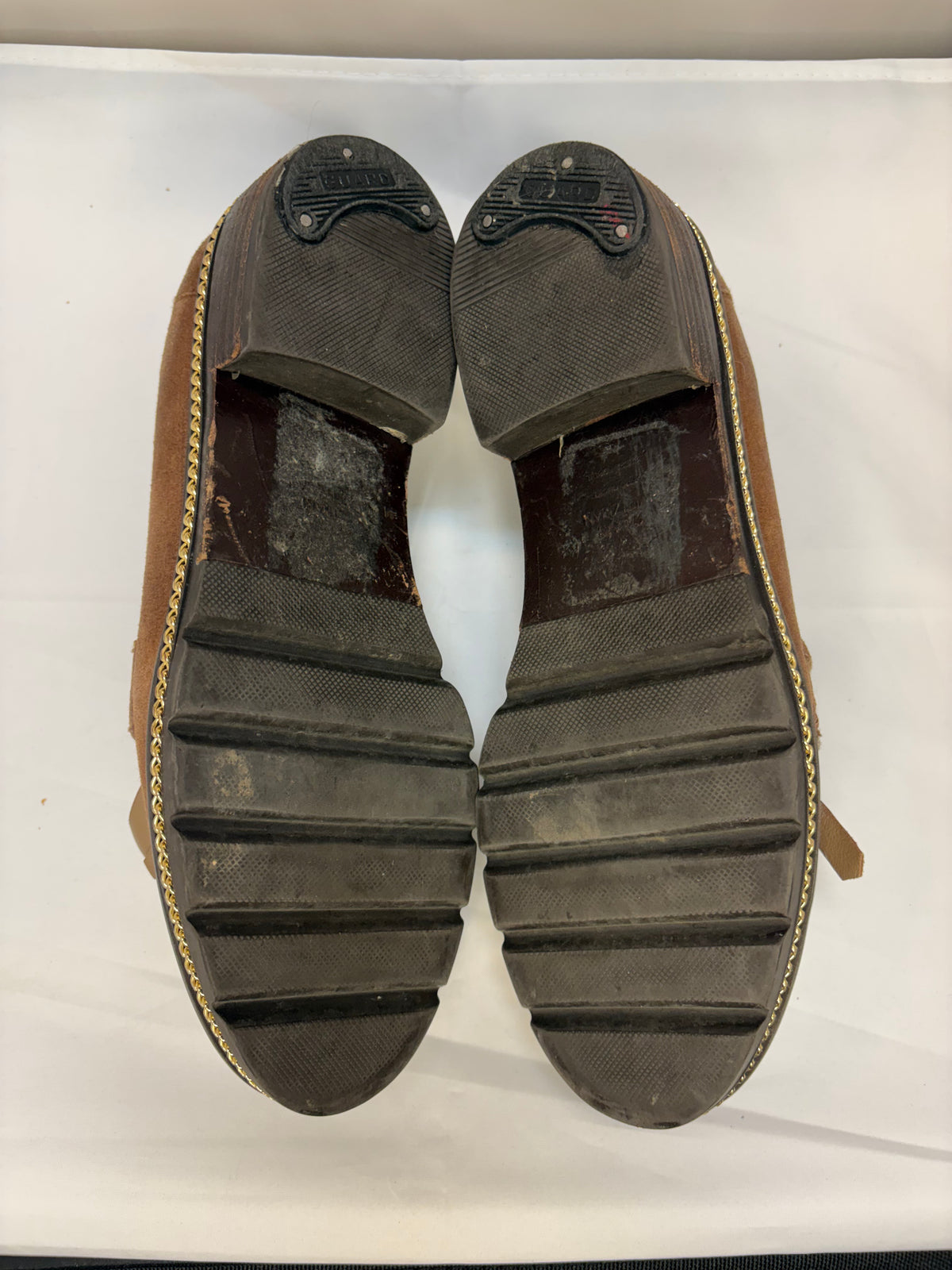 Stuart Weitzman Bmoc Chain & Suede Loafers