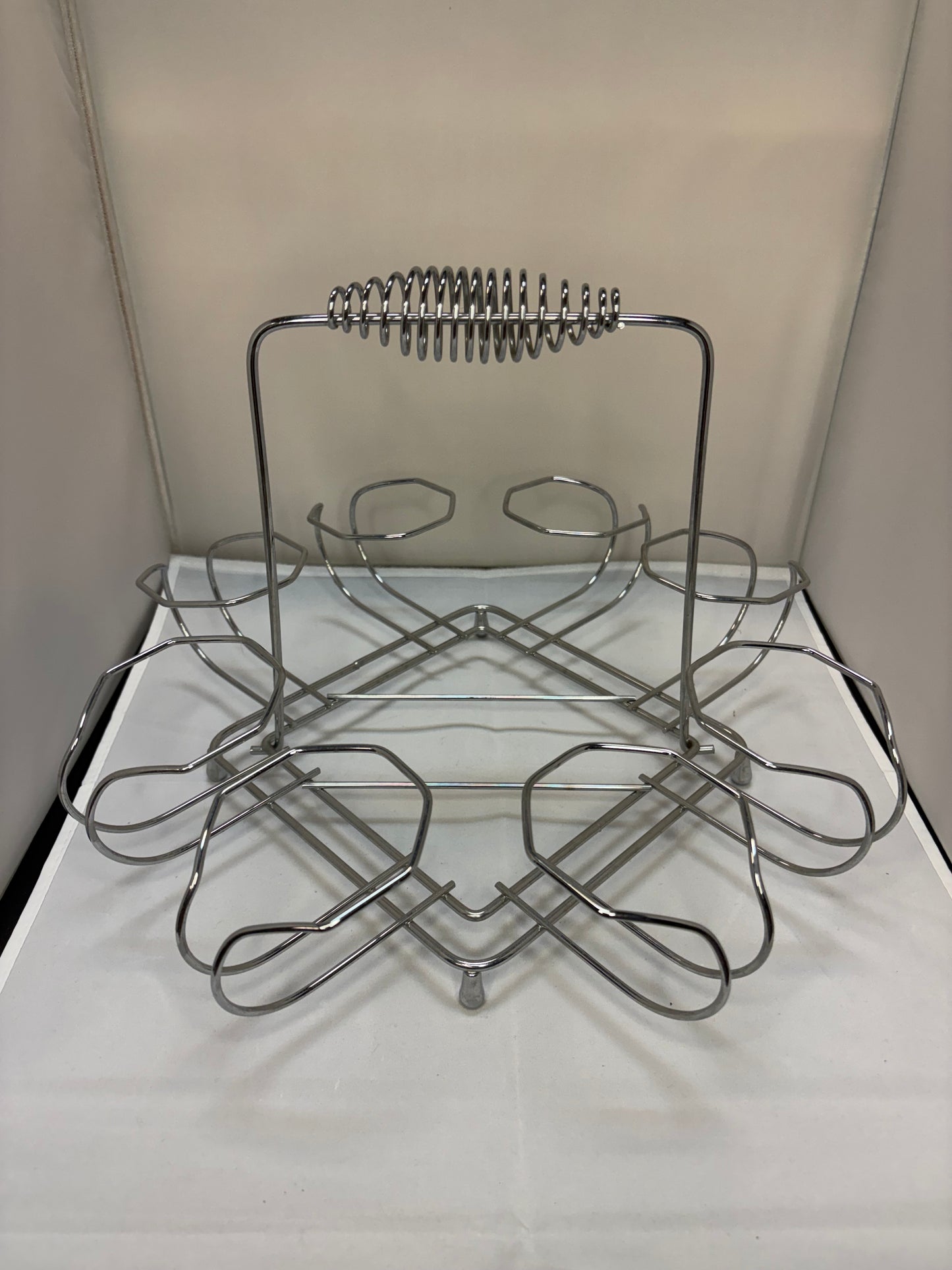 1960’s 10pc Mid-Century Modern Libbey Starlyte Frosted Silver Leaf Tumbler Glasses, Ice Bucket and Caddy