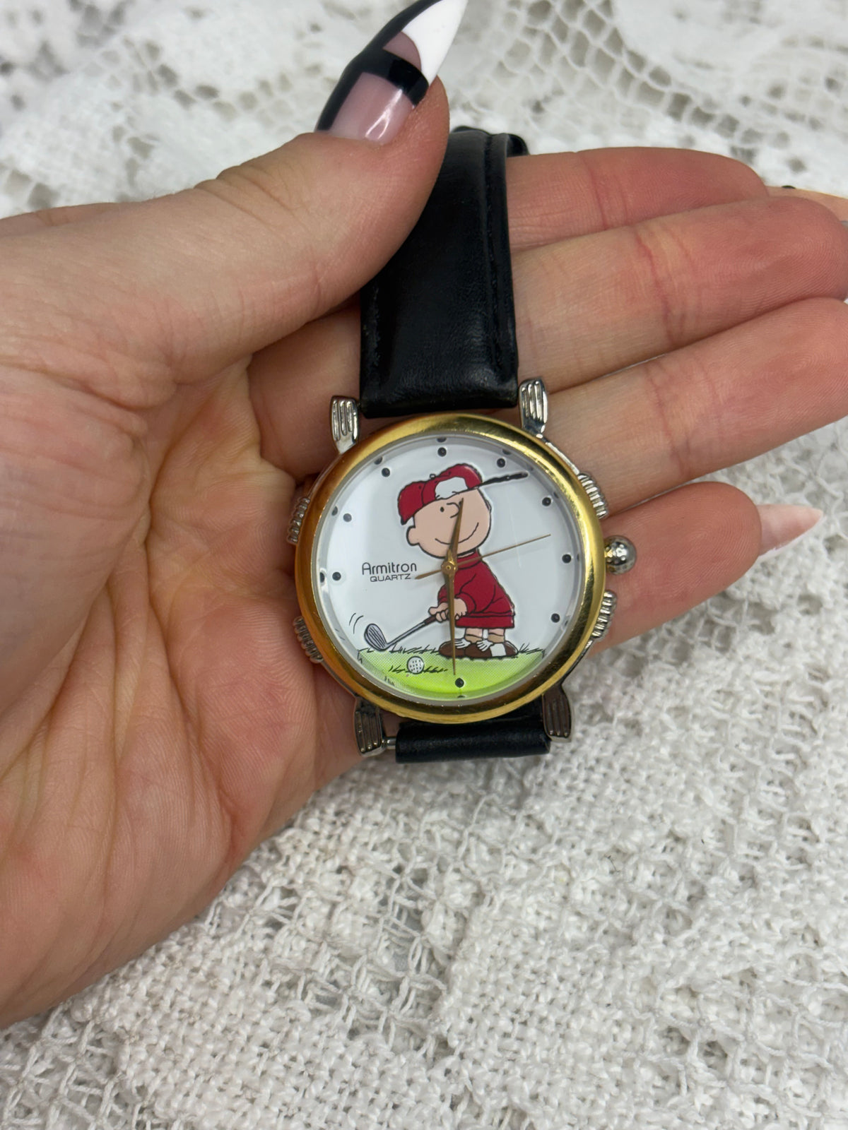 Armintron Quartz Charlie Brown Golfing Watch
