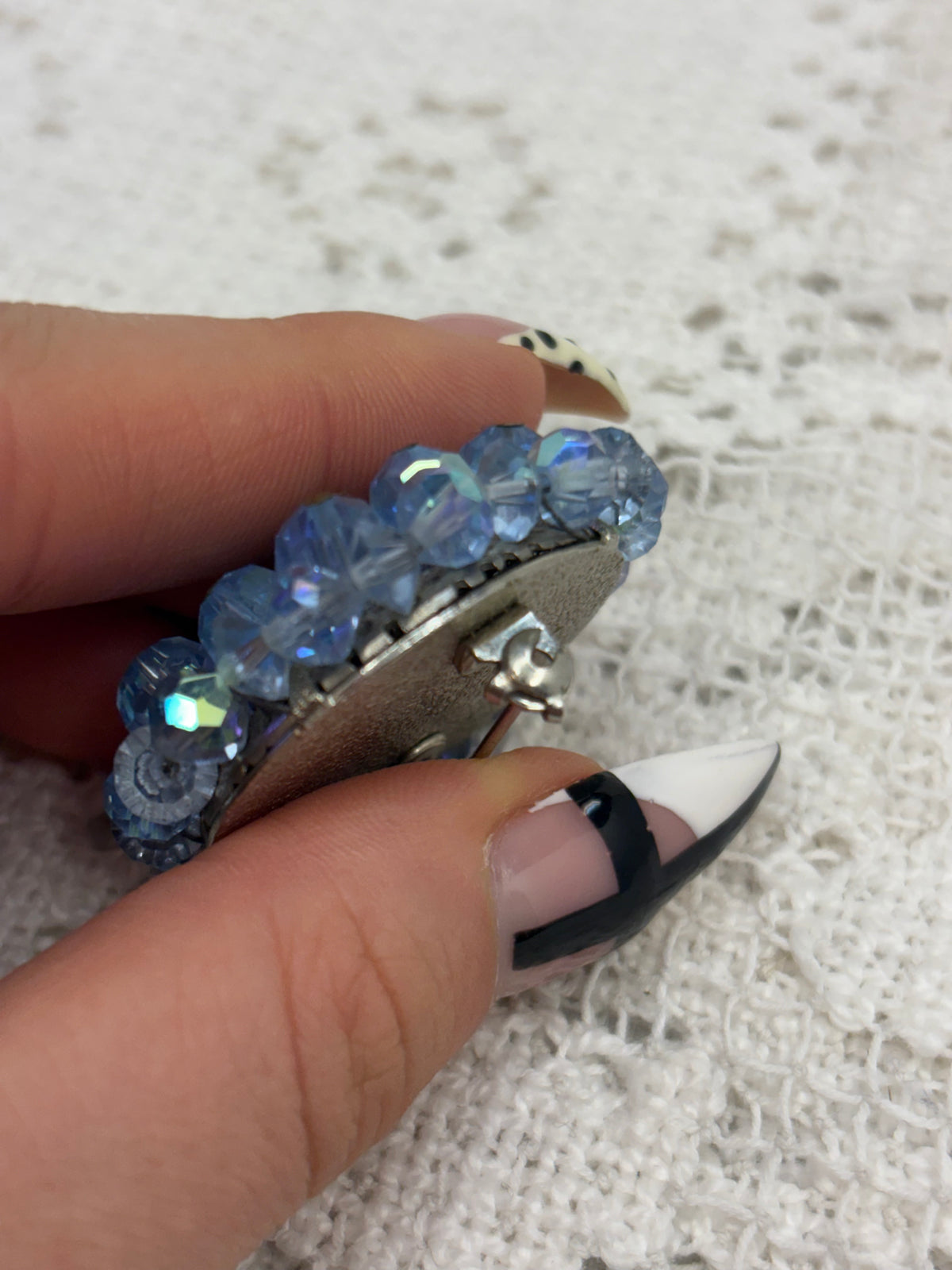 Vintage Unsigned Miriam Haskell Blue Brooch