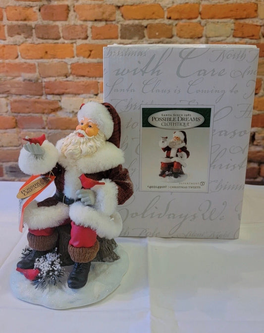 Department 56 Possible Dreams Clothtique Santa Christmas Tweets # 4021491BT