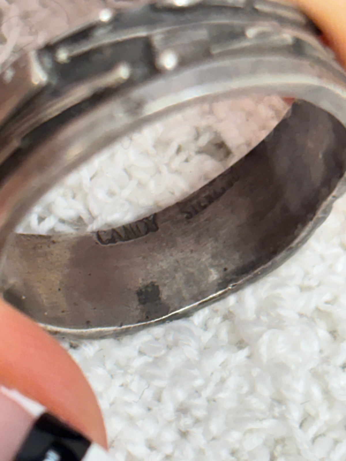 Vintage Signed Candy Sterling Men’s 14.5 sized ring