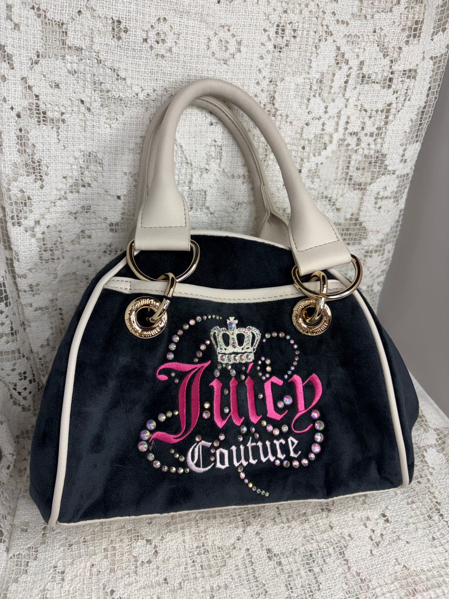 Juicy Couture Black Velour Purse