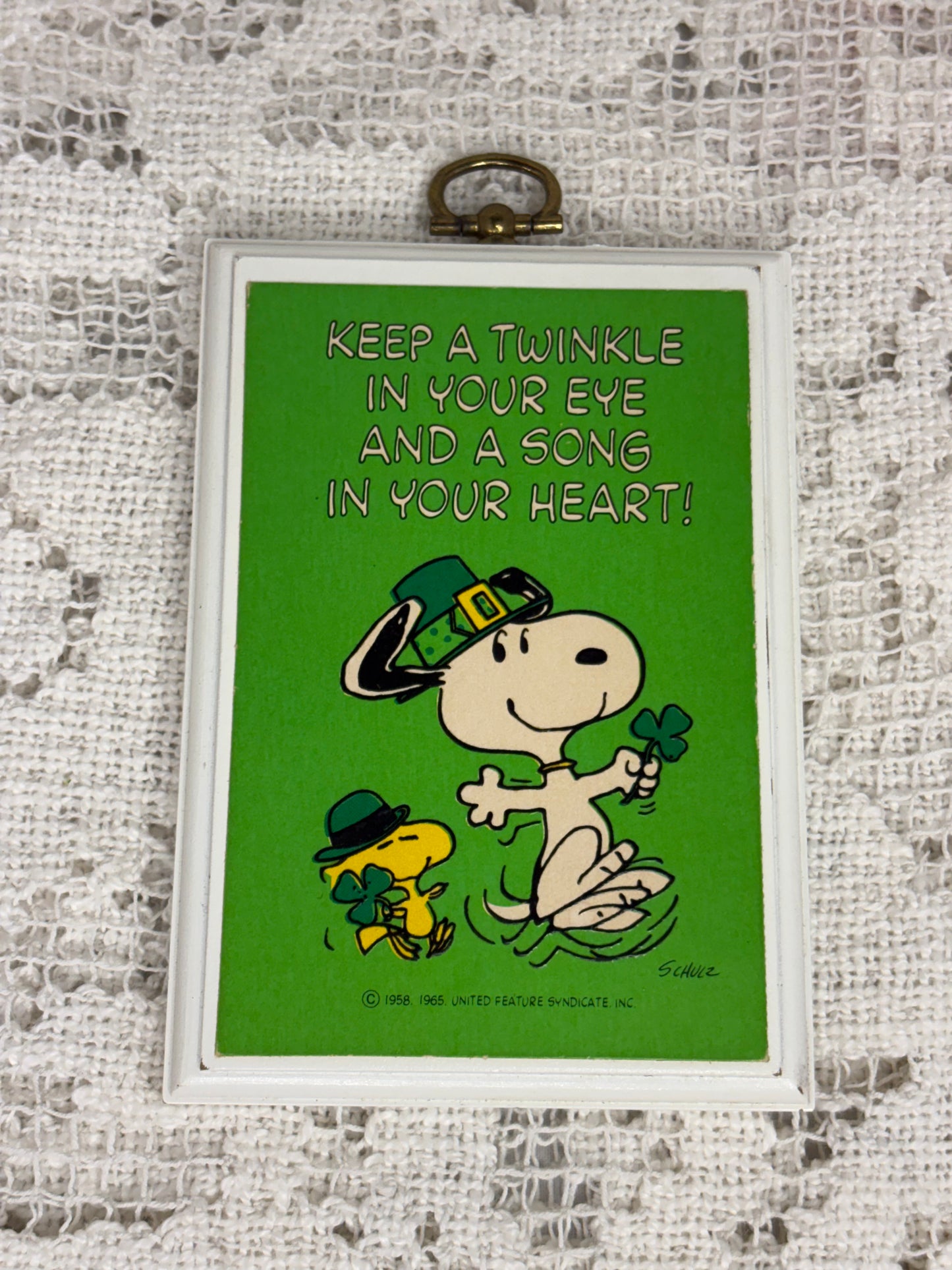Vintage Hallmark Snoopy & Woodstock St. Patrick’s Day Plaque