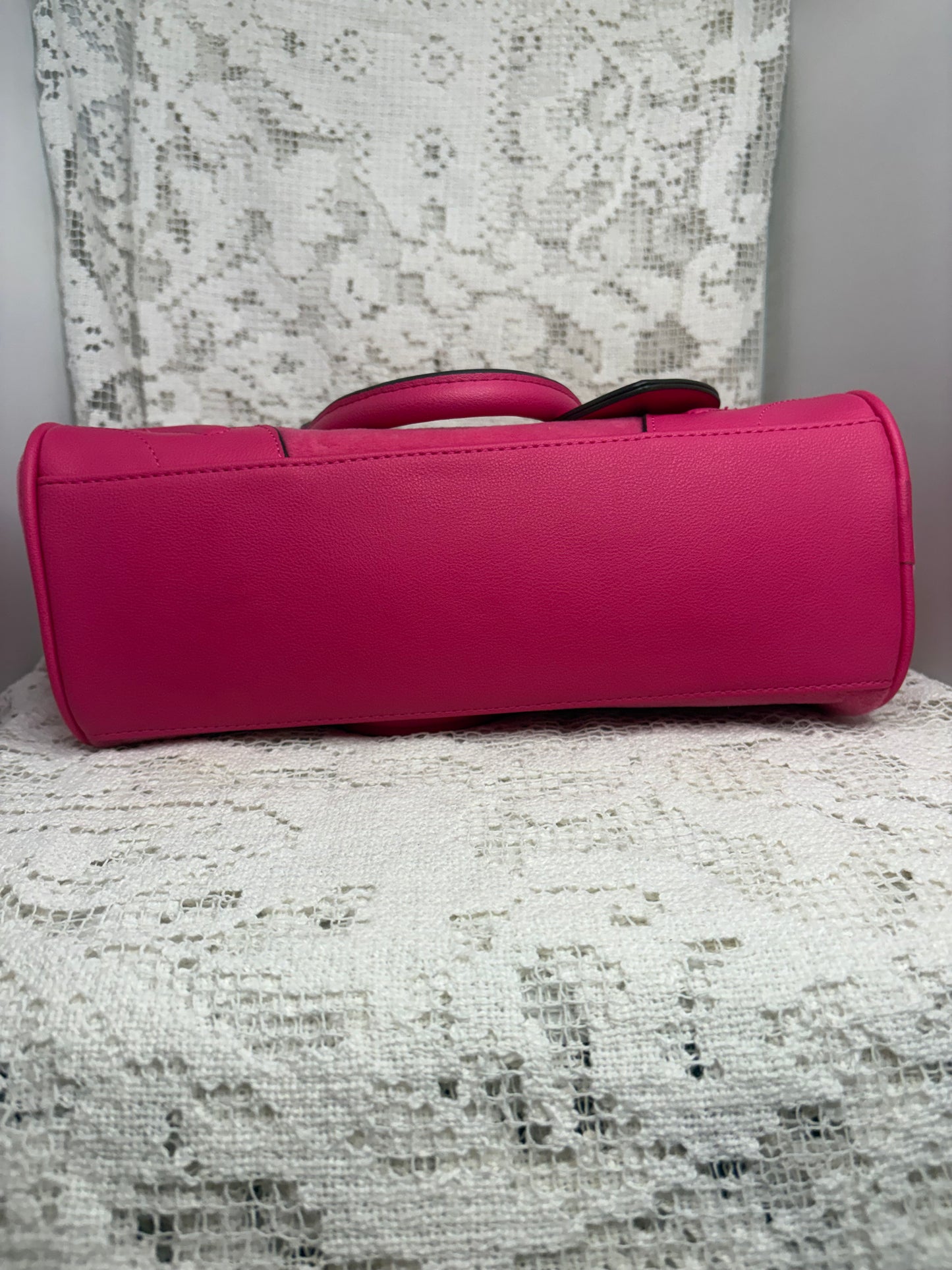Juicy Coutute Pink Velvet Heritage Bowler Purse