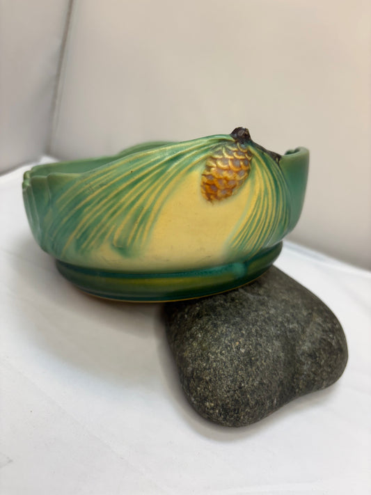 Vintage Roseville Pottery Pinecone Art Pottery Bowl