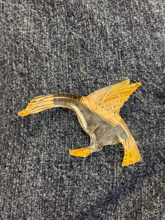 Mid Century Lucite Goose Brooch