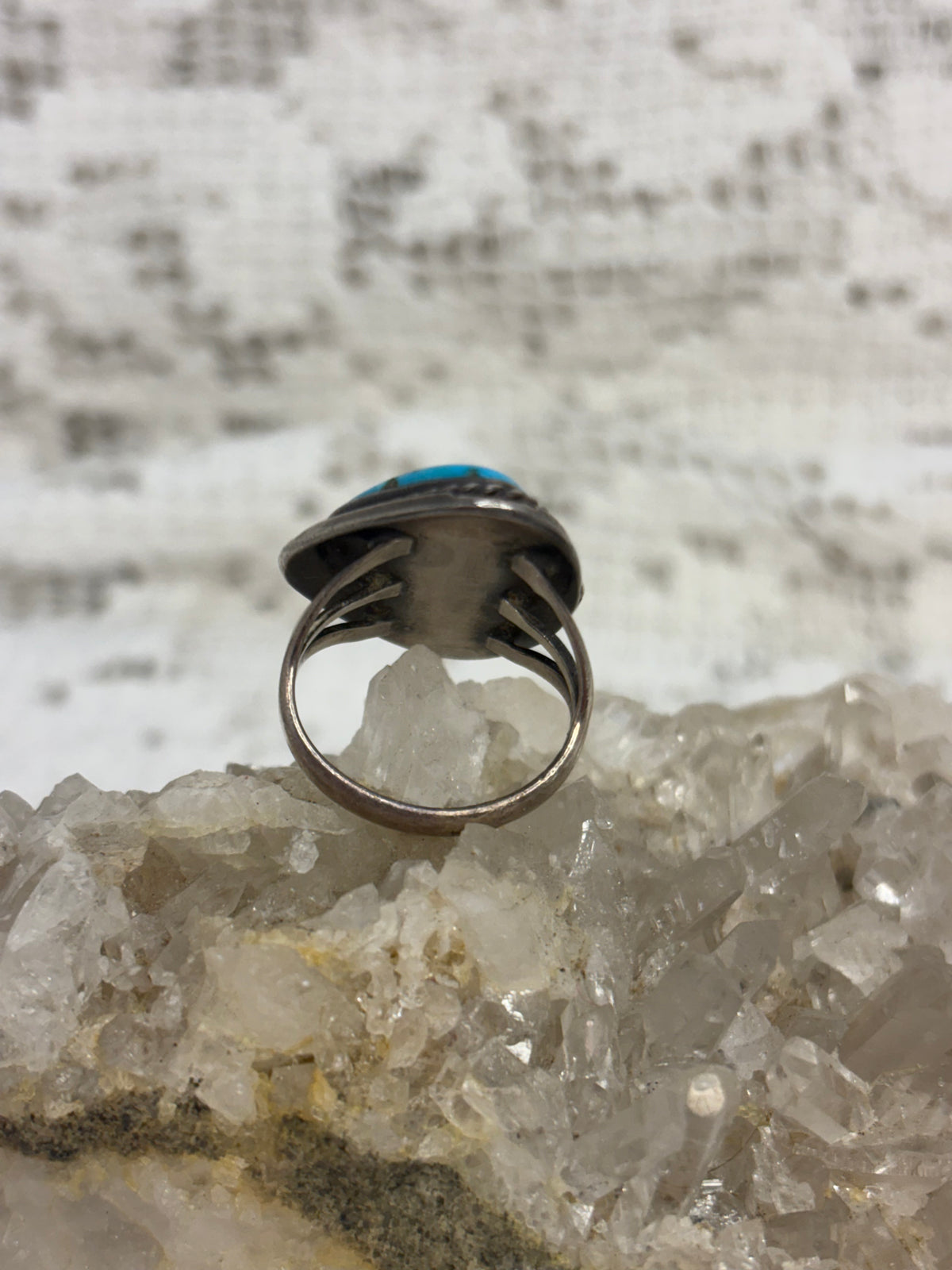 Navajo Vintage Kingman Turquoise sterling silver ring size 5.75