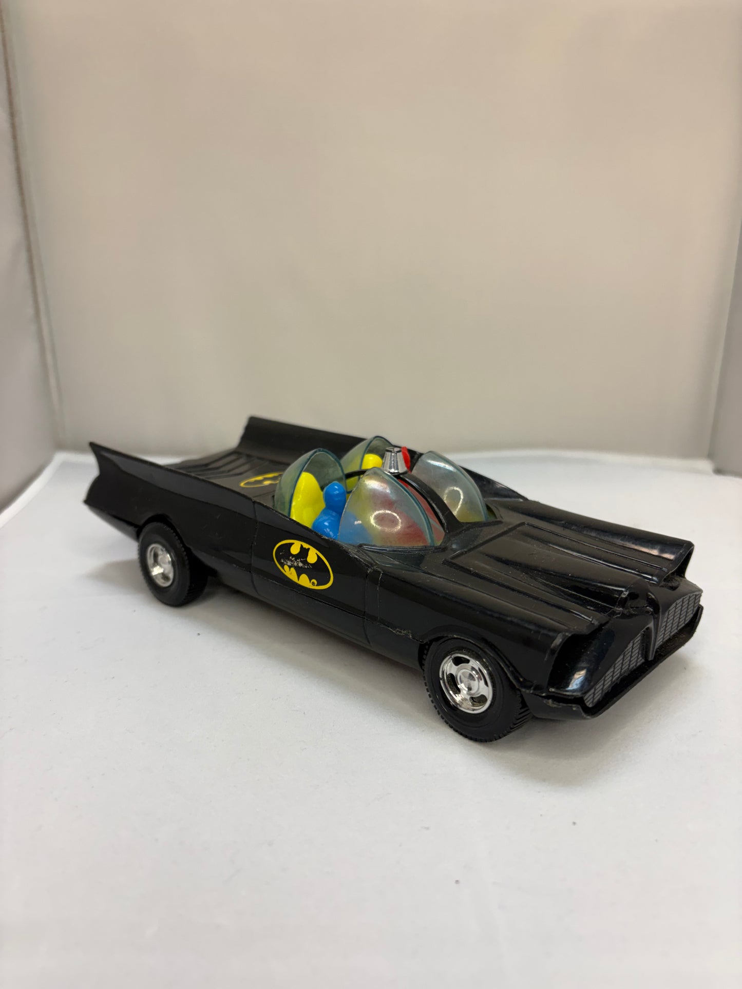 Vintage 1970’s Simm’s inc. N.529 Batmobile with Batman & Robin toy car