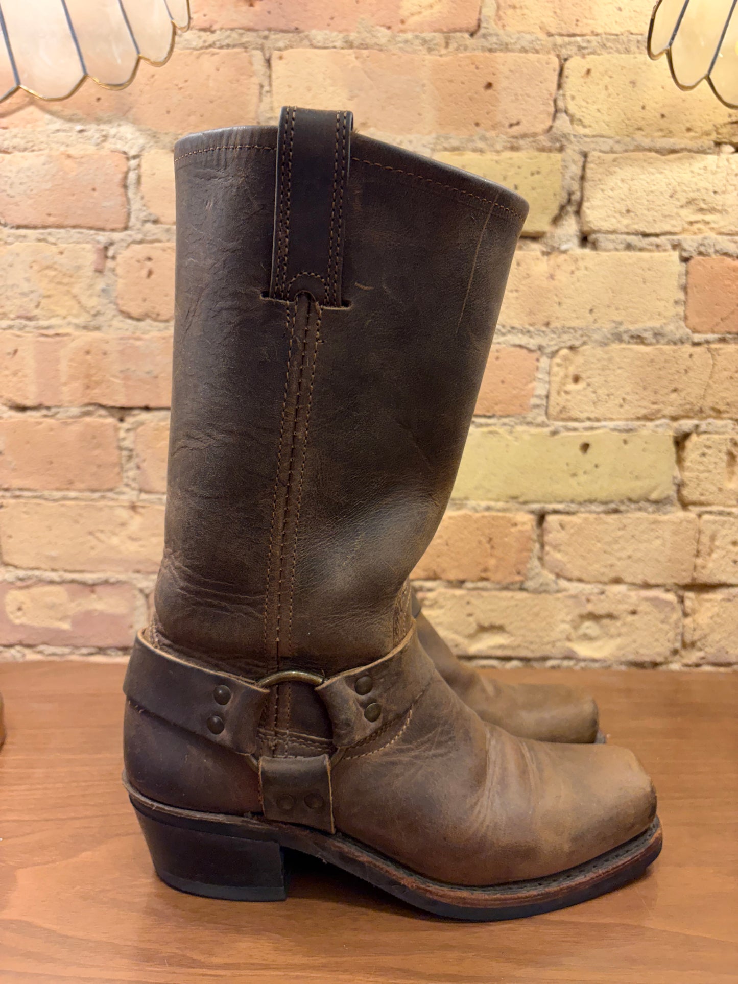 FRYE Buckle Harness Motorcycle Boots 6