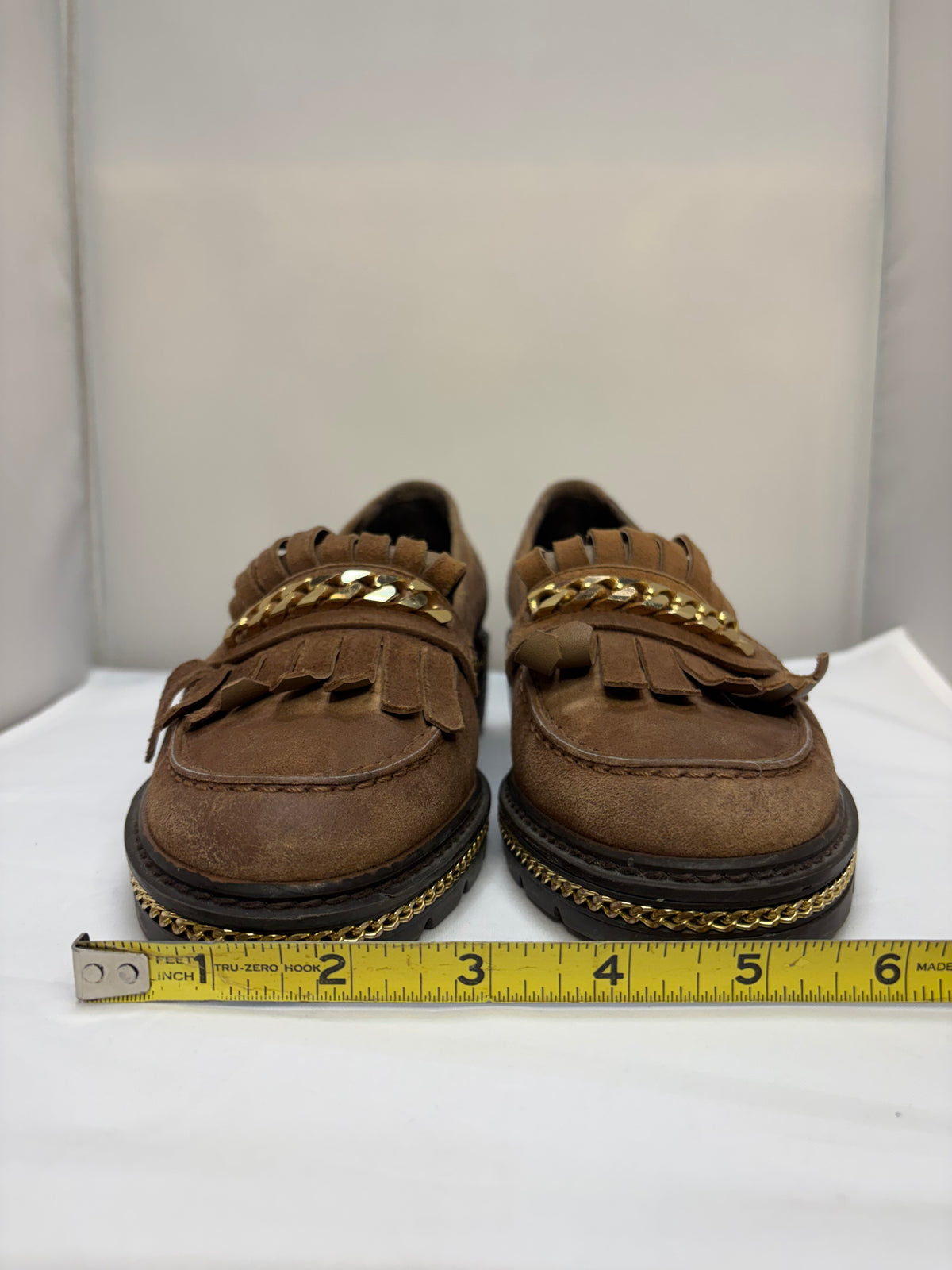 Stuart Weitzman Bmoc Chain & Suede Loafers