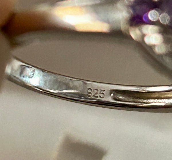 Mystic Topaz & Amethyst Sterling Silver Ring Size 10