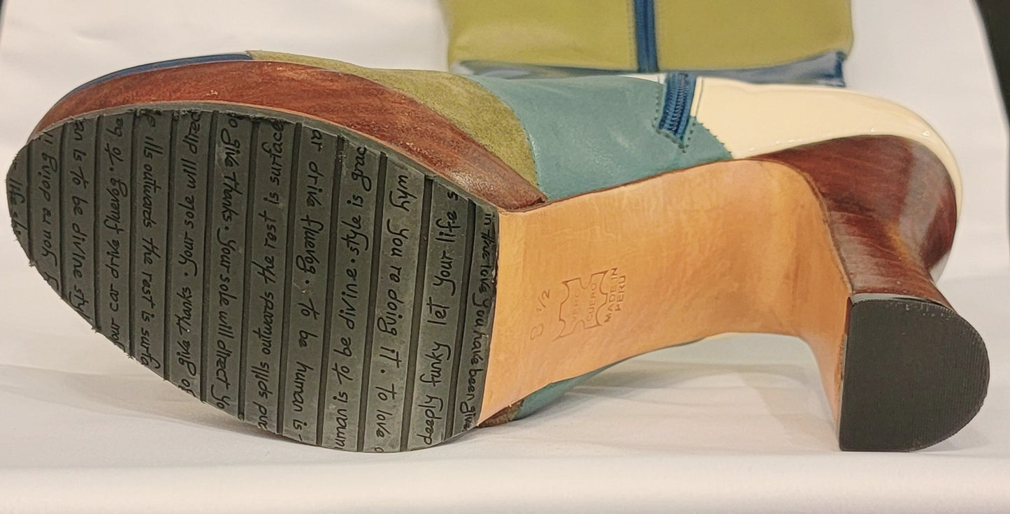 John Fluevog The Ishq Boots With Orgina Box,Dust Bag And Gift With Purchase