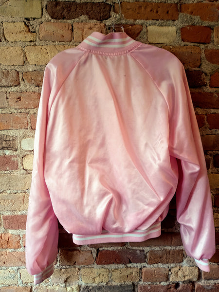 Vintage 80's Auburn Sportswear Pink Ladies Satin Retro Coca-Cola Jacket