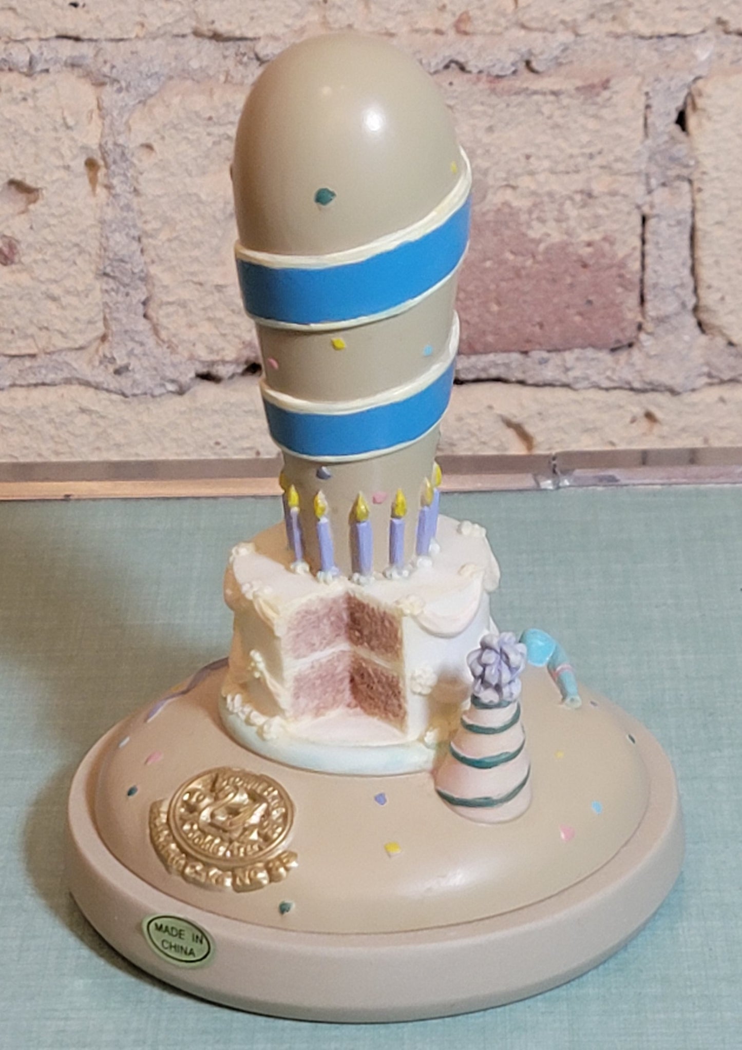 Vintage Brown Bag Cookie Stamp Birthday Cake