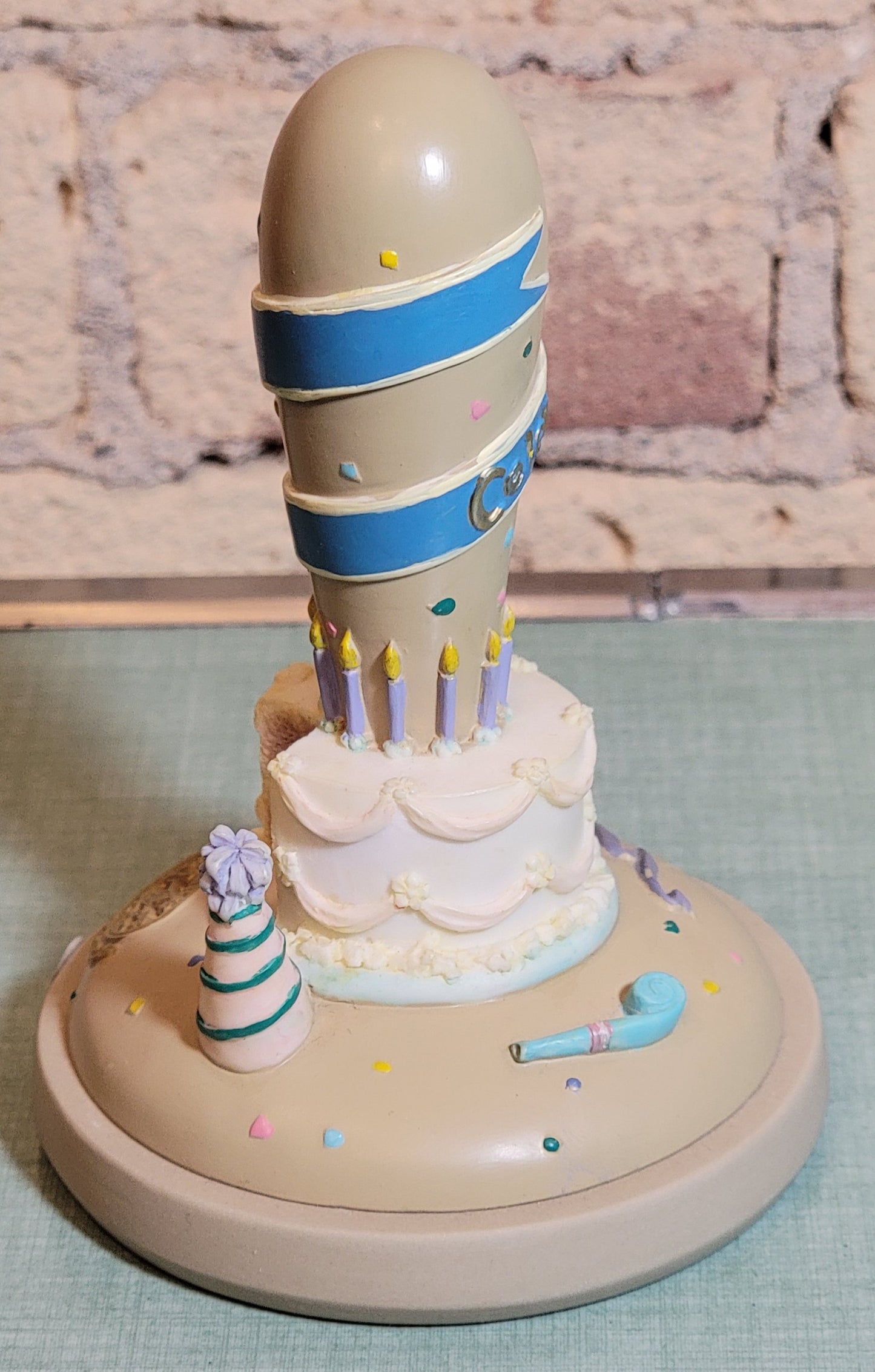 Vintage Brown Bag Cookie Stamp Birthday Cake
