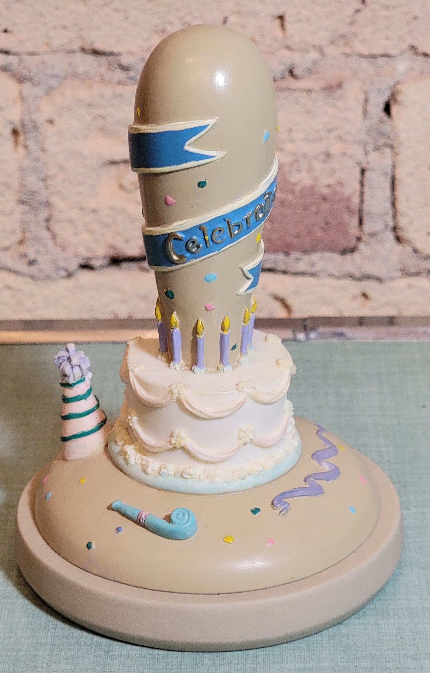 Vintage Brown Bag Cookie Stamp Birthday Cake