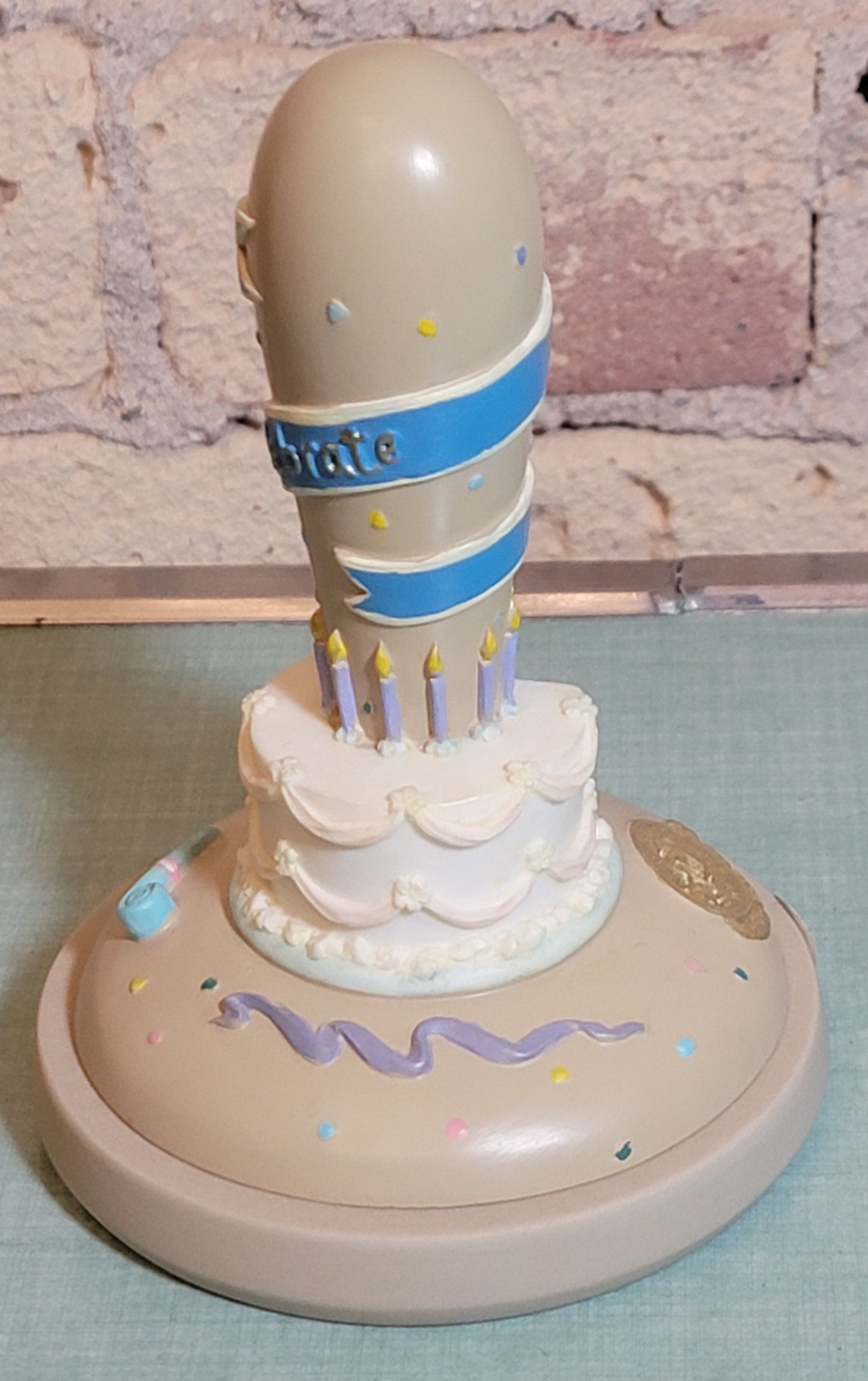 Vintage Brown Bag Cookie Stamp Birthday Cake
