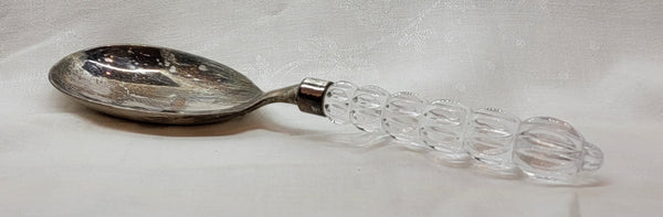 Mikasa Crystal Silver Plate Serving Spoon