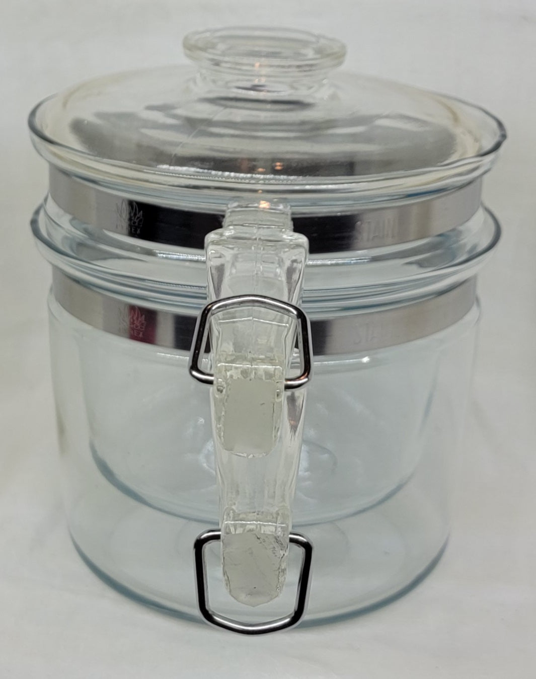 Pyrex, Kitchen, Vintage Pyrex Glass Double Boiler Pan Flameware Complete  Lid