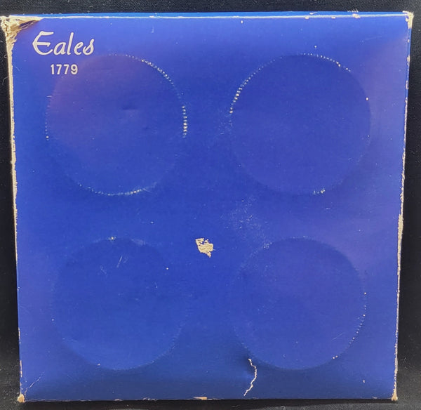 Set Of 4 Vintage Leonard Eales 1779 Crystal & Silver Coaster Ashtray