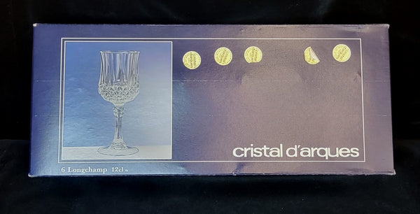 6 Longchamp 12 cl By Cristal D'arques Crystal Wine Glasses