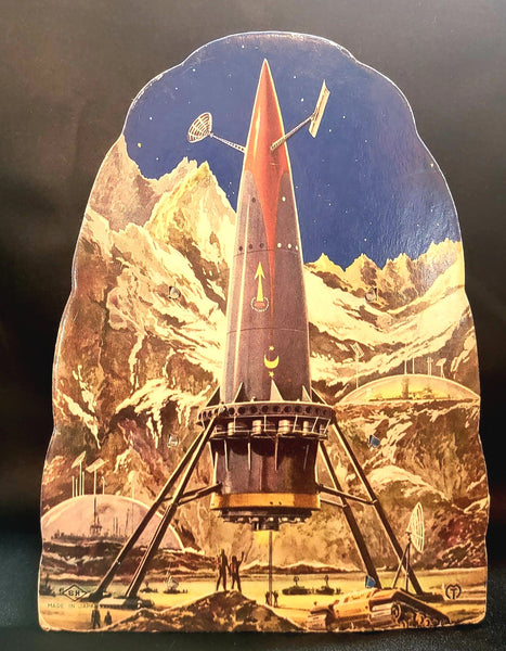 Vintage Japan Battery Operated Floating Satellite Rocket