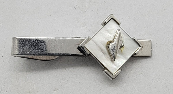 Silver Cufflinks And Tie Clip Set