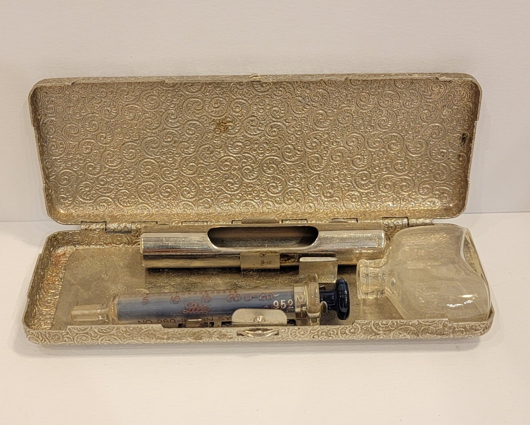 Antique 1915 Eli Lily Aseptic Dermatic Spring Case