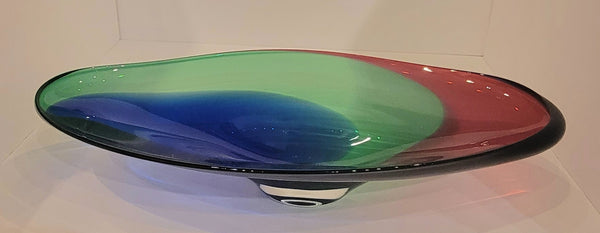 Jan Benda Art Glass Console Bowl